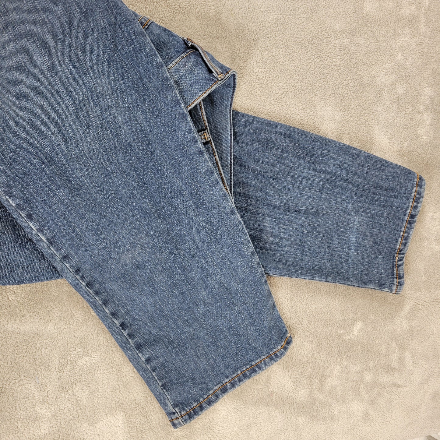 Lee Womens Jeans 18W Plus Relaxed Fit High Rise Elastic Waist Dark Blue SL28E