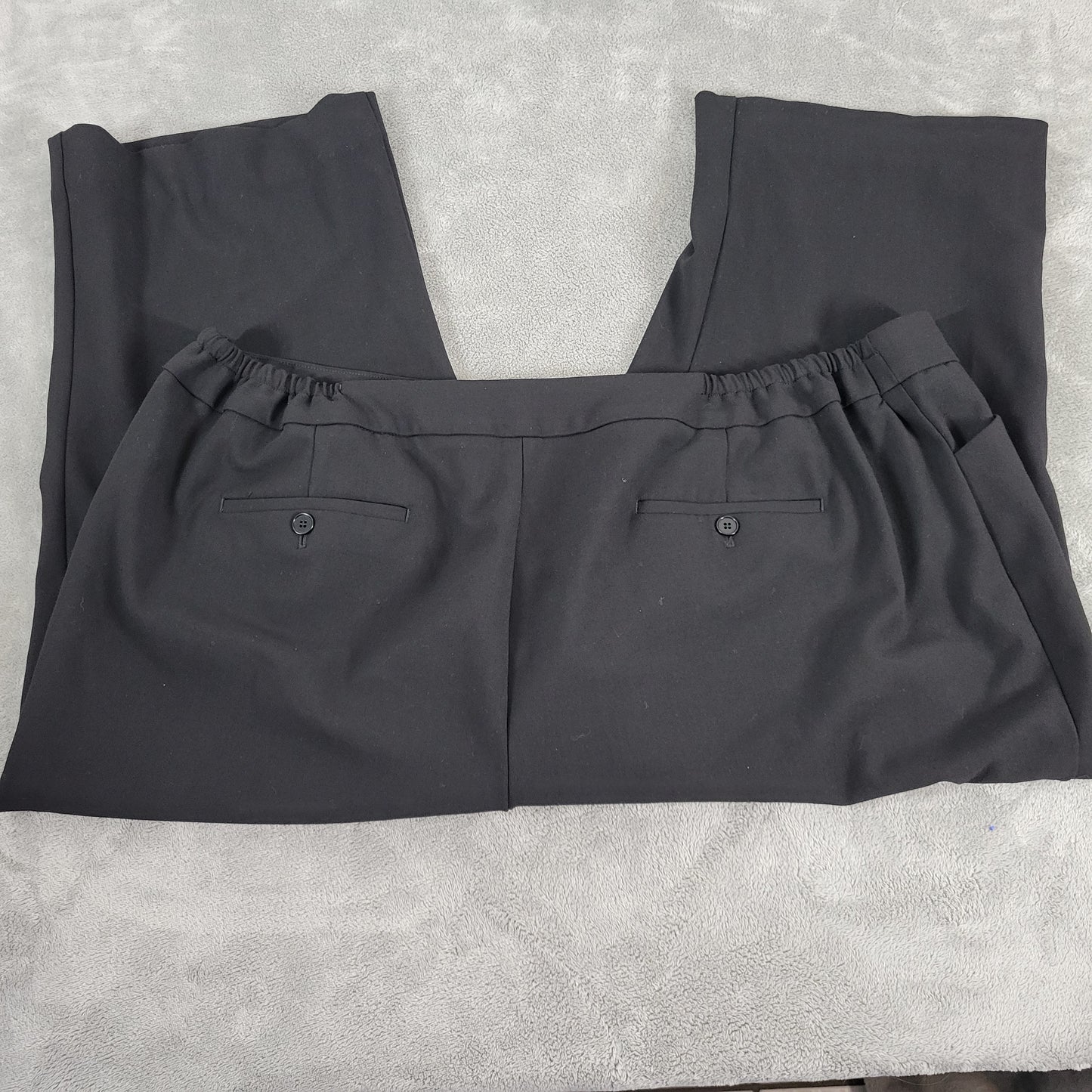 Talbots Heritage Womens 24W Black Capri Dress Pants Stretch Elastic BLA180E