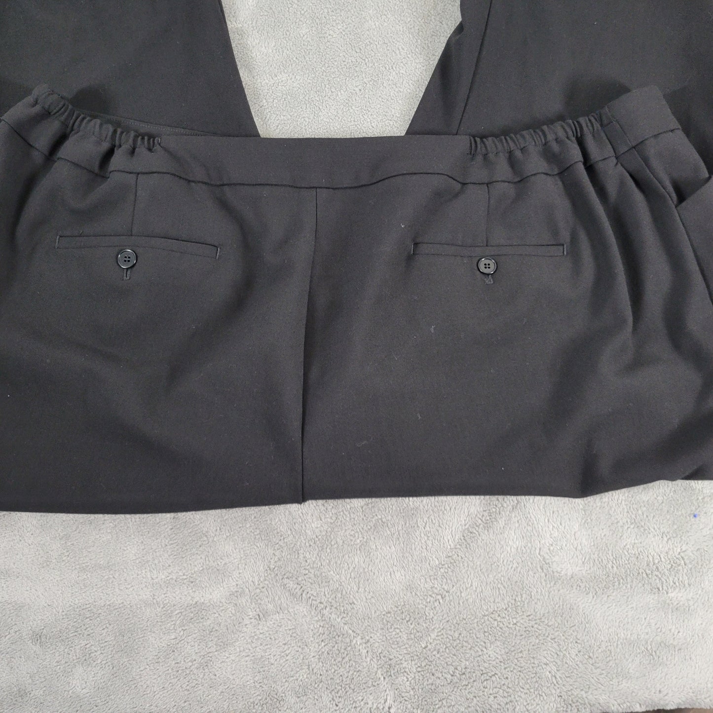 Talbots Heritage Womens 24W Black Capri Dress Pants Stretch Elastic BLA180E