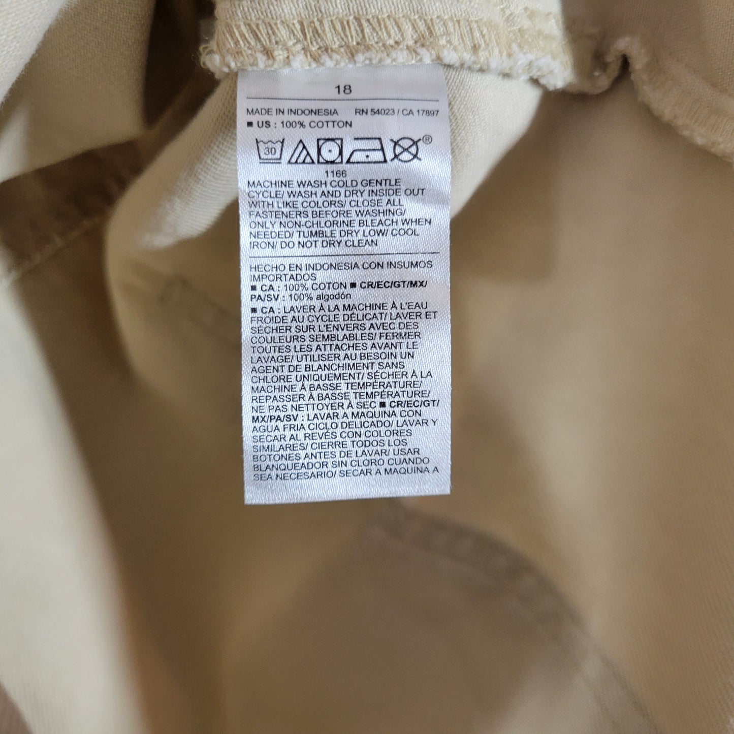 Old Navy Womens 18 Beige Denim Mini Skirt Button Front Pockets Jean Casual C1E