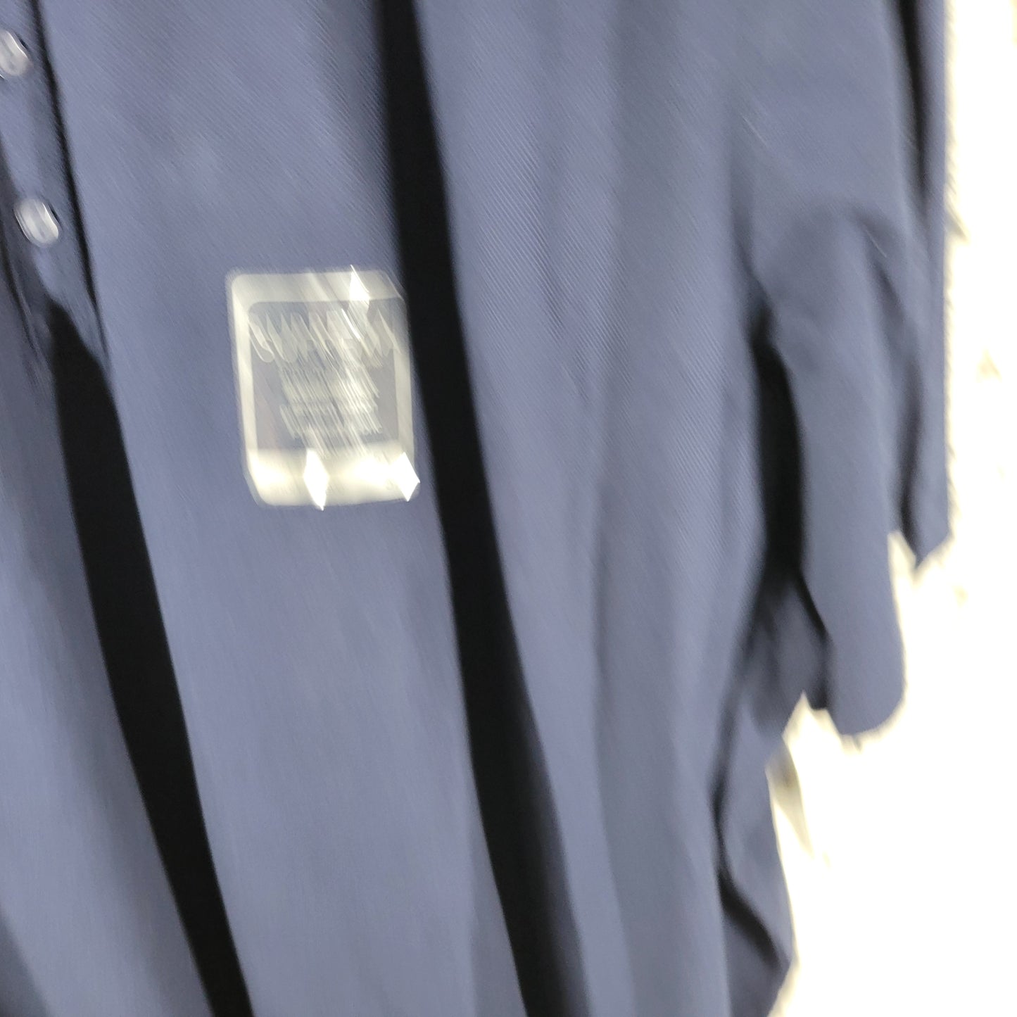 Catherines Suprema Womens 5X Polo Shirt Blue Short Sleeve Collared Top BLU138E