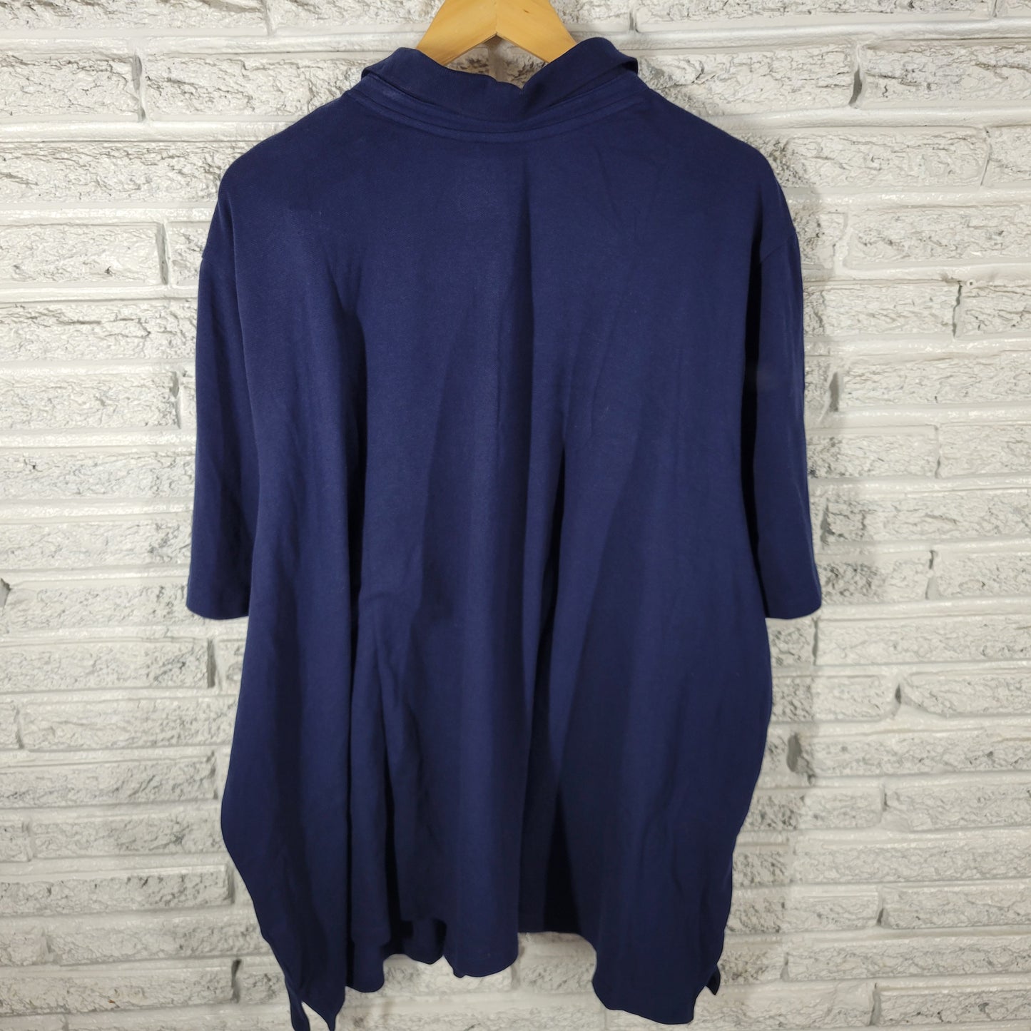Catherines Suprema Womens 5X Polo Shirt Blue Short Sleeve Collared Top BLU138E