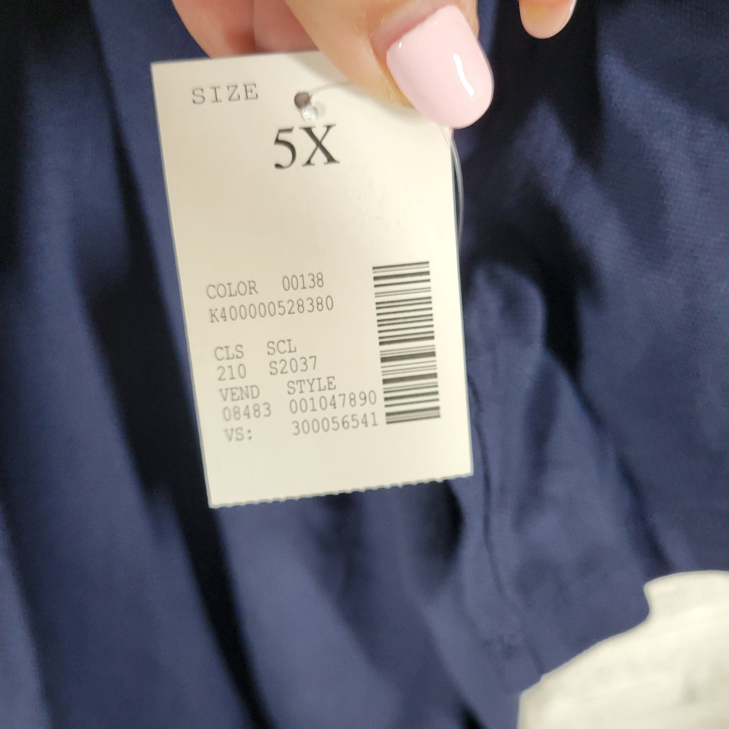 Catherines Suprema Womens 5X Polo Shirt Blue Short Sleeve Collared Top BLU138E