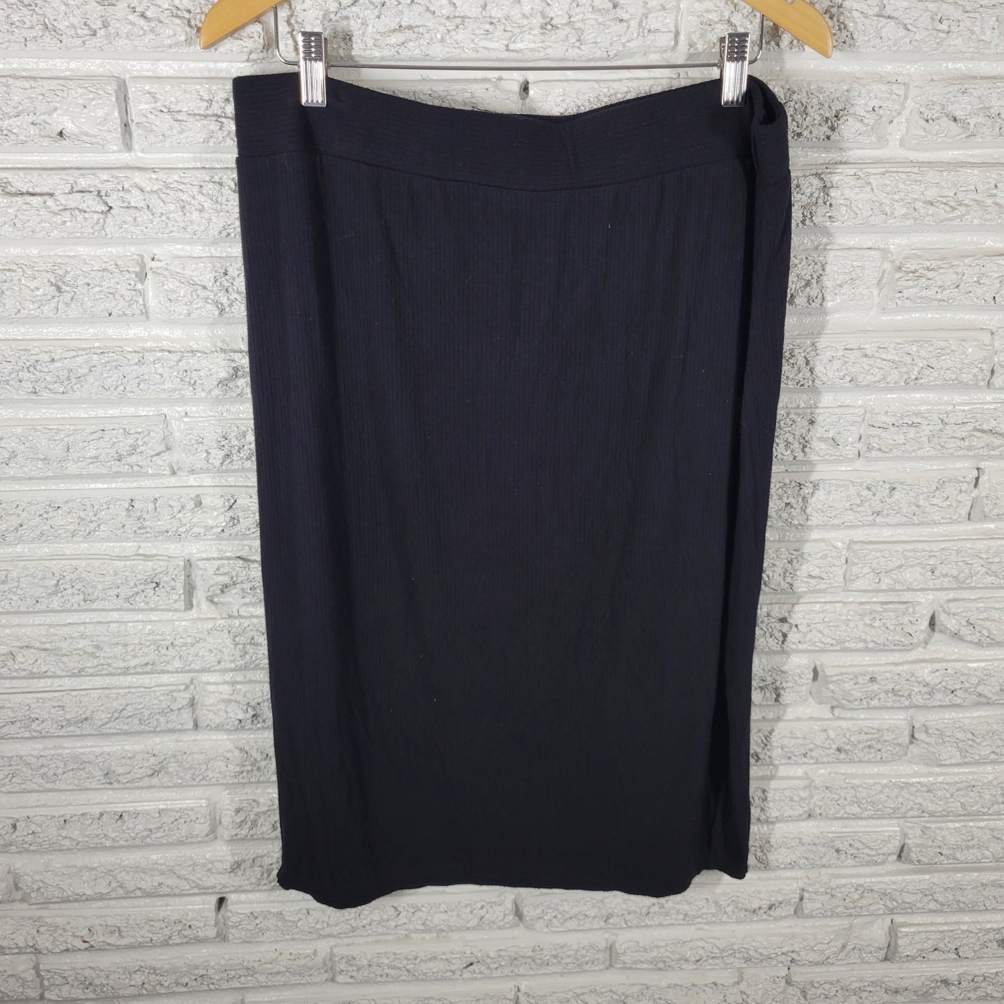 Forever 21 Womens 3X Black Pencil Skirt Stretch Knit Knee Length Plus BLA179E