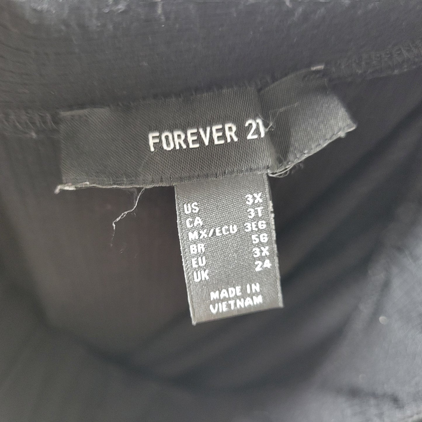 Forever 21 Womens 3X Black Pencil Skirt Stretch Knit Knee Length Plus BLA179E