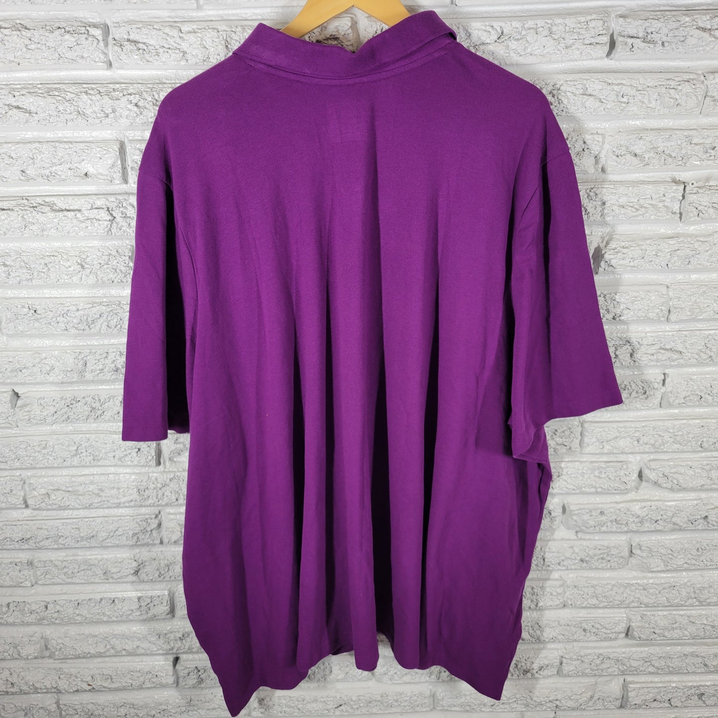 Catherines Suprema Womens 5X Purple Polo Shirt Short Sleeve Collared PUR46E