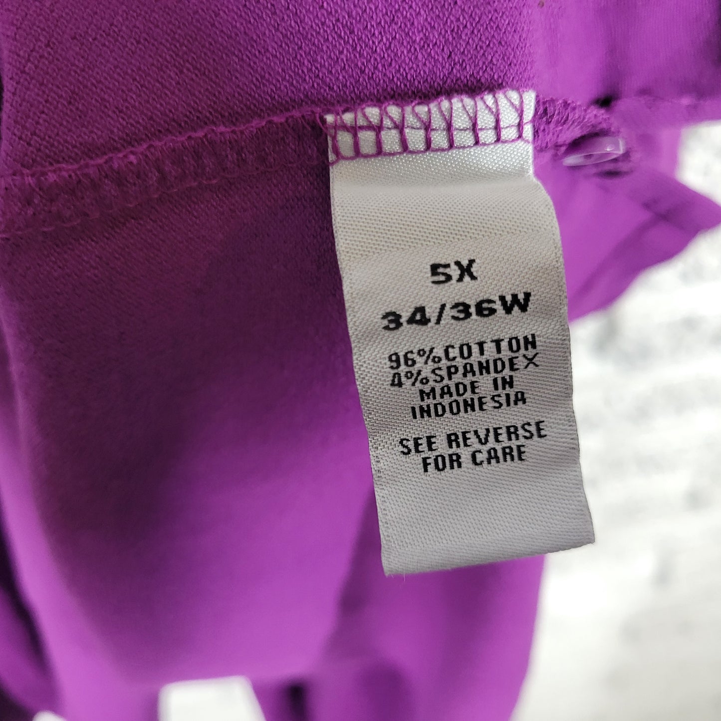 Catherines Suprema Womens 5X Purple Polo Shirt Short Sleeve Collared PUR46E