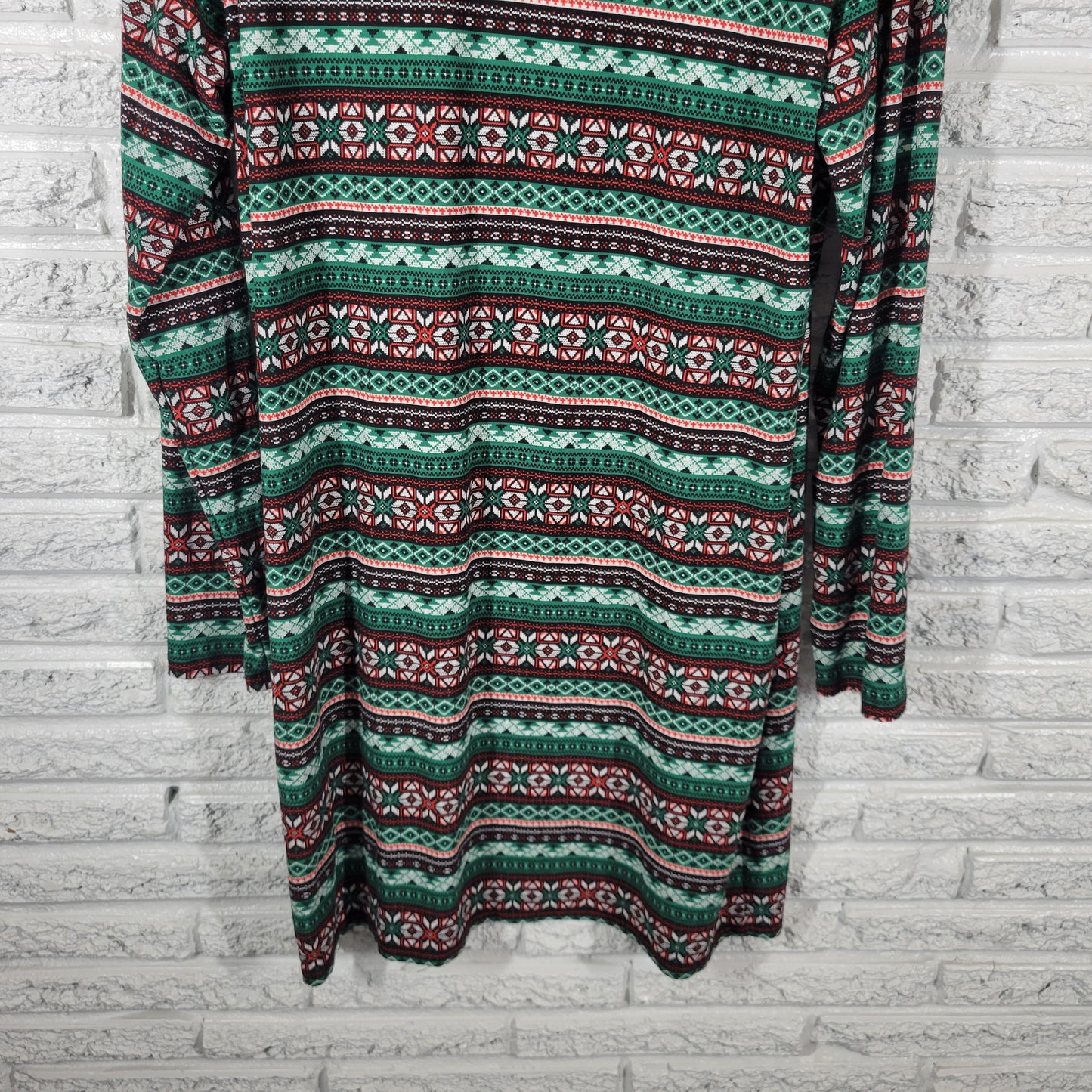 SO Christmas Nightgown 1X Plus Red Green Plaid Holiday Sleepwear NOV159E