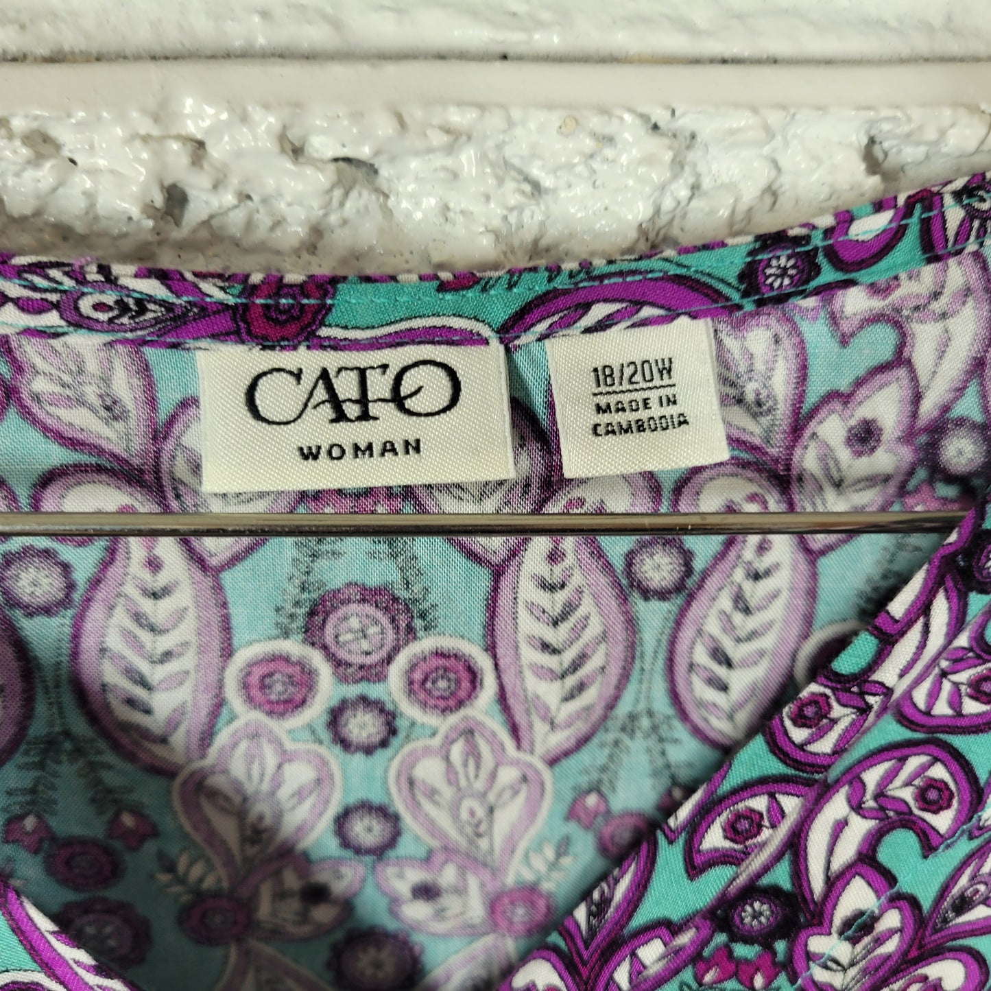 Cato Romper 18W 20W Plus Floral Purple Blue V-Neck Sleeveless FLO153E