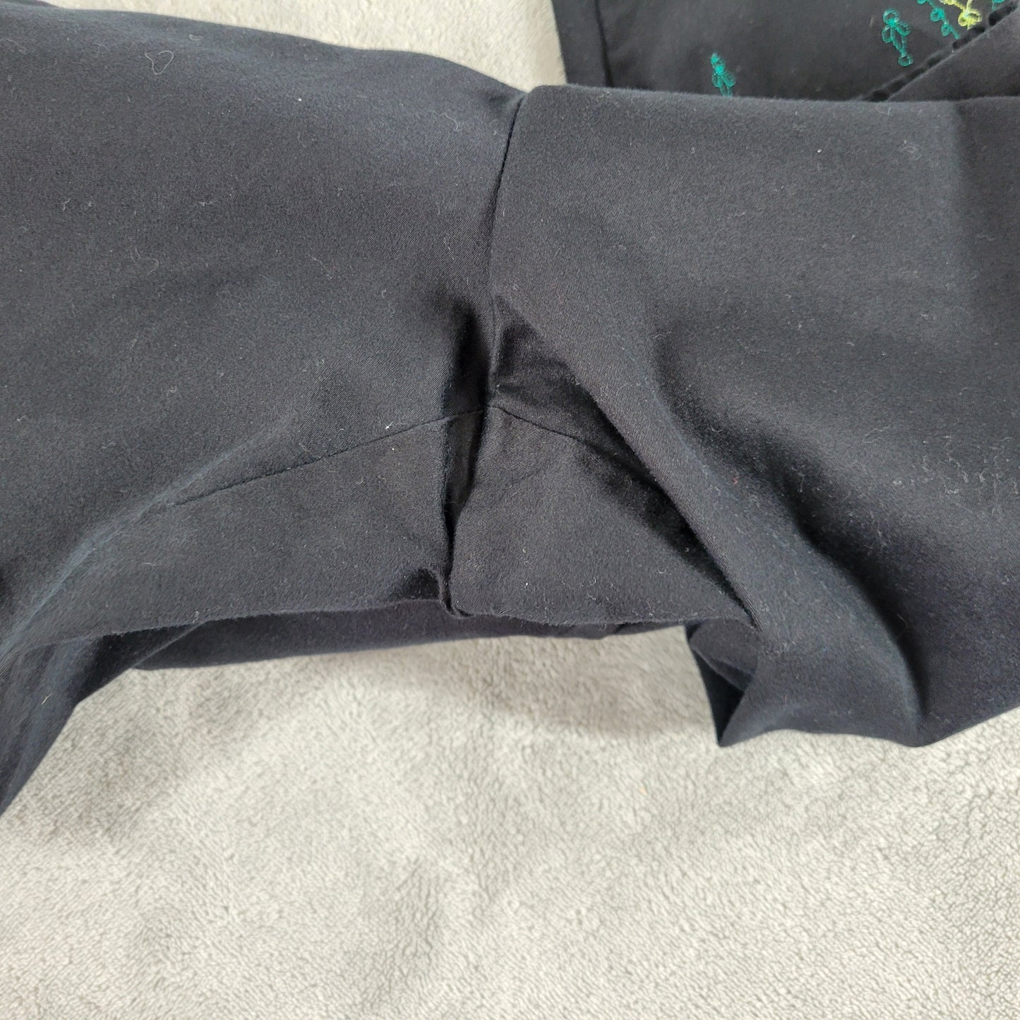 Worthington Dress Pants 20W Plus Black Capri Beaded Embroidered CAP34E