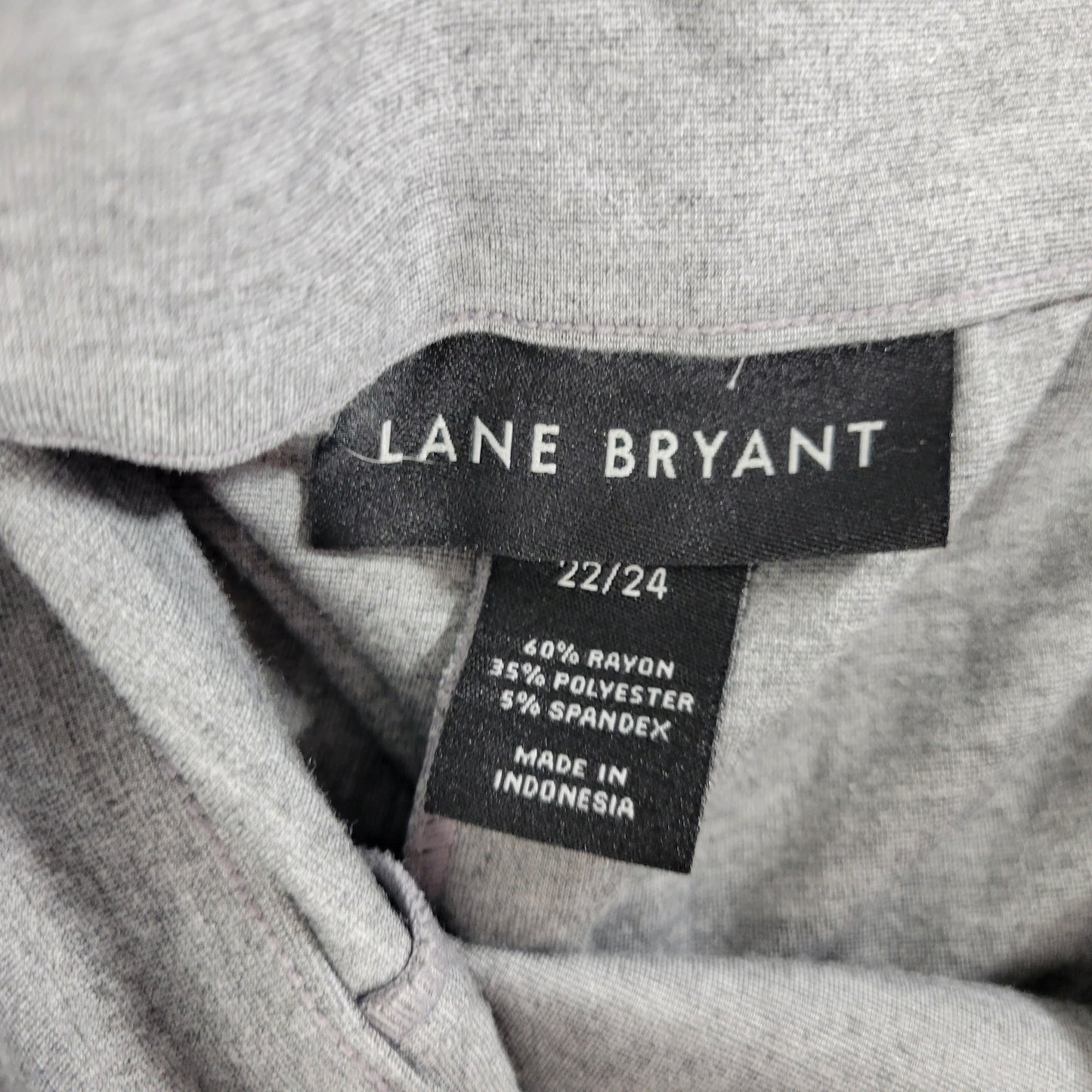 Lane Bryant Pants 22/24 Plus Gray Capri Crop Elastic Waist Stretch GRA34E