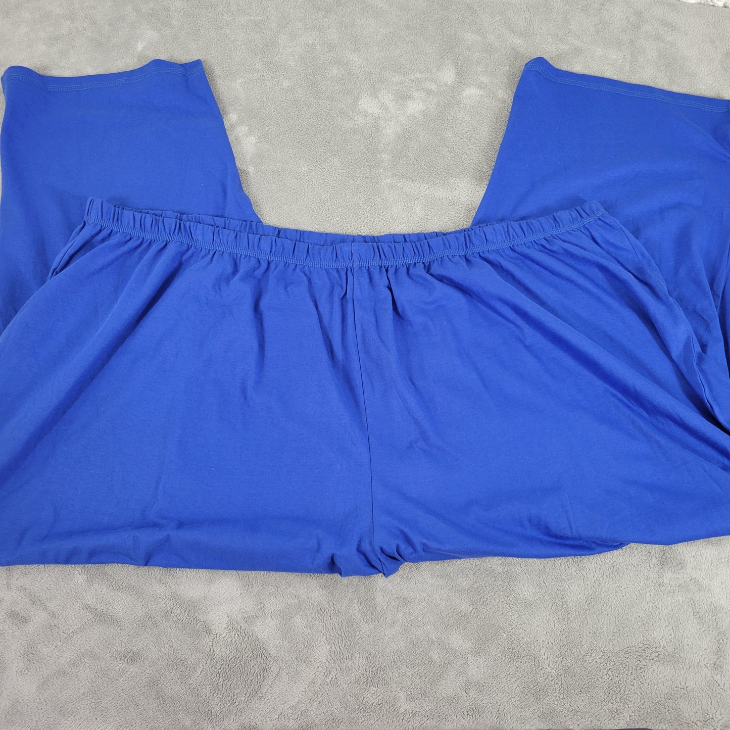 Dreams Co Pajama Lounge Pants 5X Plus Solid Blue 100% Cotton C14E