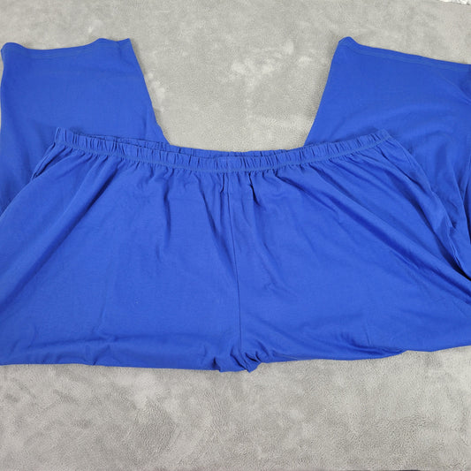 Dreams Co Pajama Lounge Pants 5X Plus Solid Blue 100% Cotton C14E
