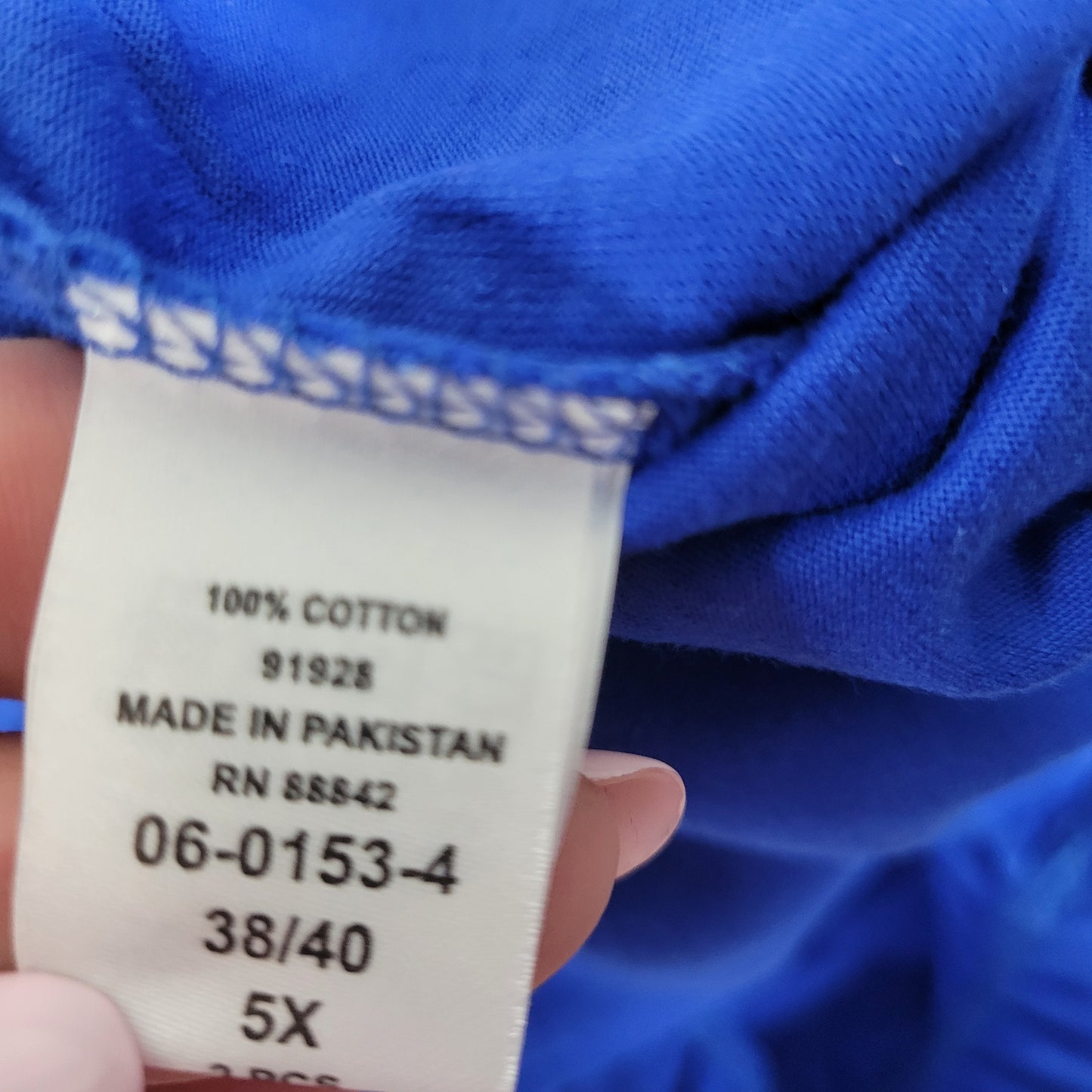 Dreams Co Pajama Lounge Pants 5X Plus Solid Blue 100% Cotton C14E