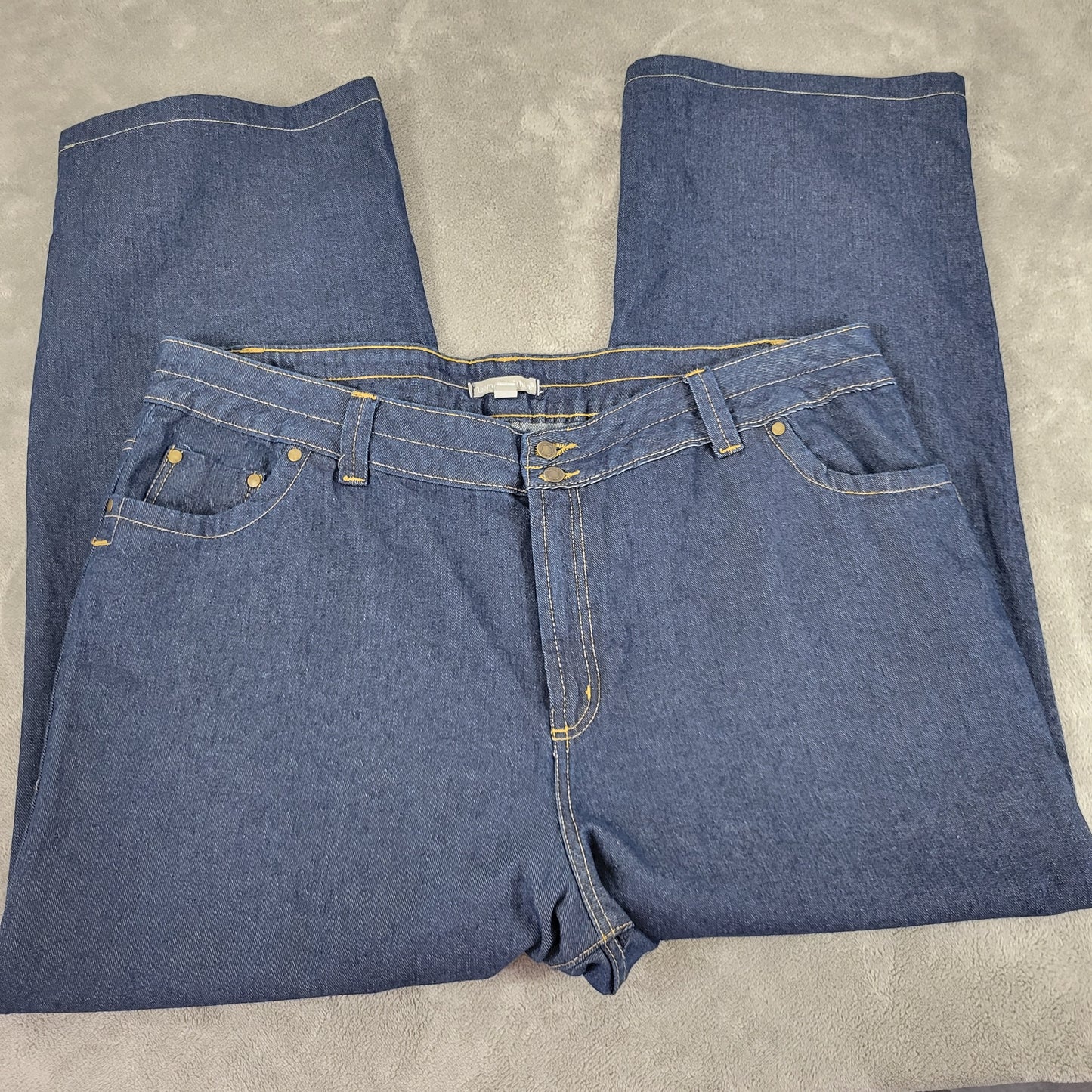Woman Within Jeans 22W Tall Dark Wash Denim 5-Pocket Cropped Blue SL104E