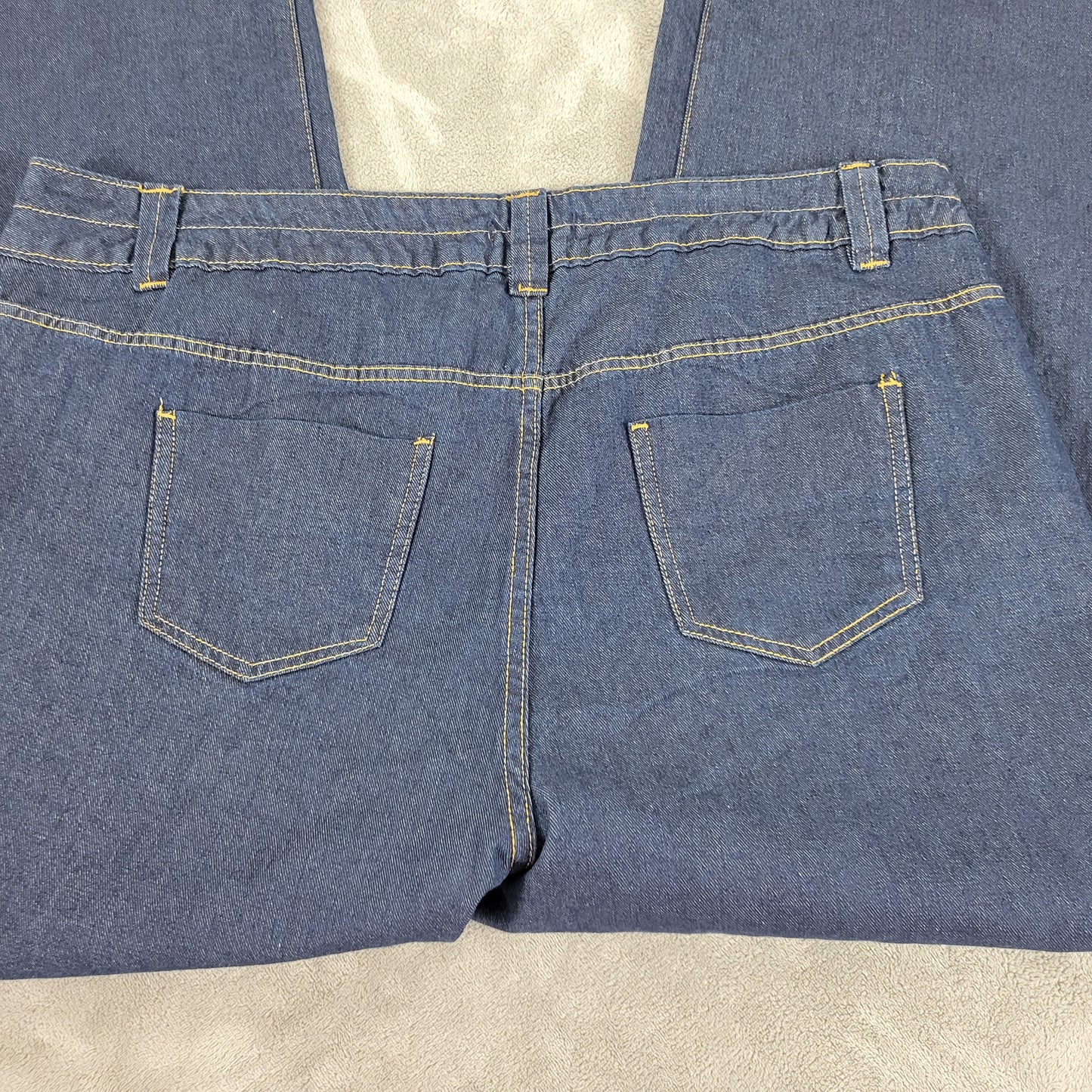 Woman Within Jeans 22W Tall Dark Wash Denim 5-Pocket Cropped Blue SL104E