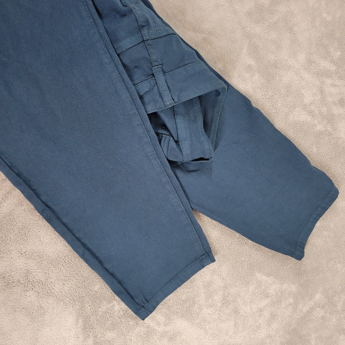 Maurices Jeans 20W Blue Green Denim Tapered Elastic Waist Stretch SL105E