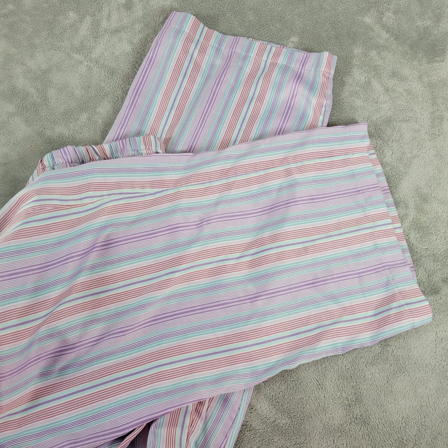 Cacique Pajama Pants 18 Plus Pastel Stripe Drawstring Lounge Sleepwear STR181XE
