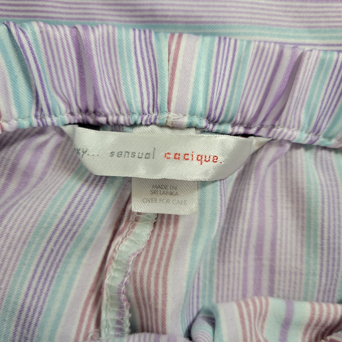 Cacique Pajama Pants 18 Plus Pastel Stripe Drawstring Lounge Sleepwear STR181XE