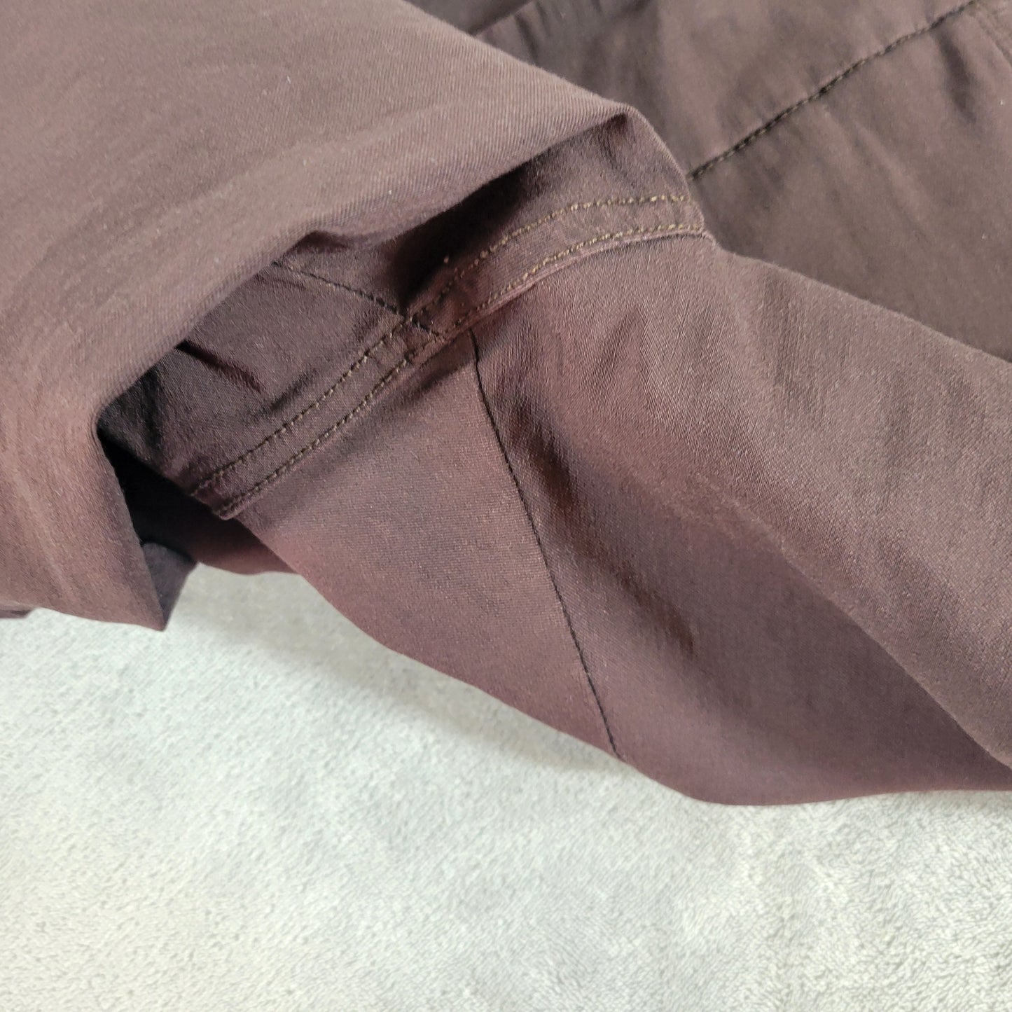 Westbound Pants 24W Plus Solid Brown Dress Elastic Waist Pull On Straight BRO23E