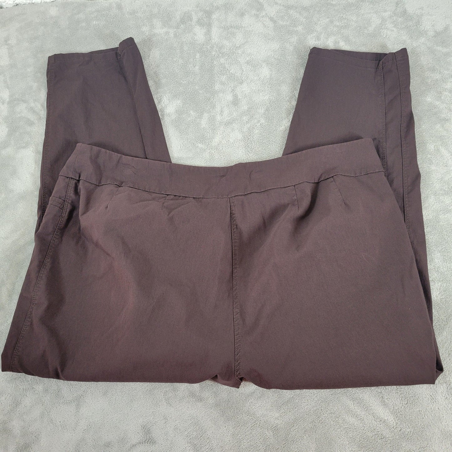 Westbound Pants 24W Plus Solid Brown Dress Elastic Waist Pull On Straight BRO23E