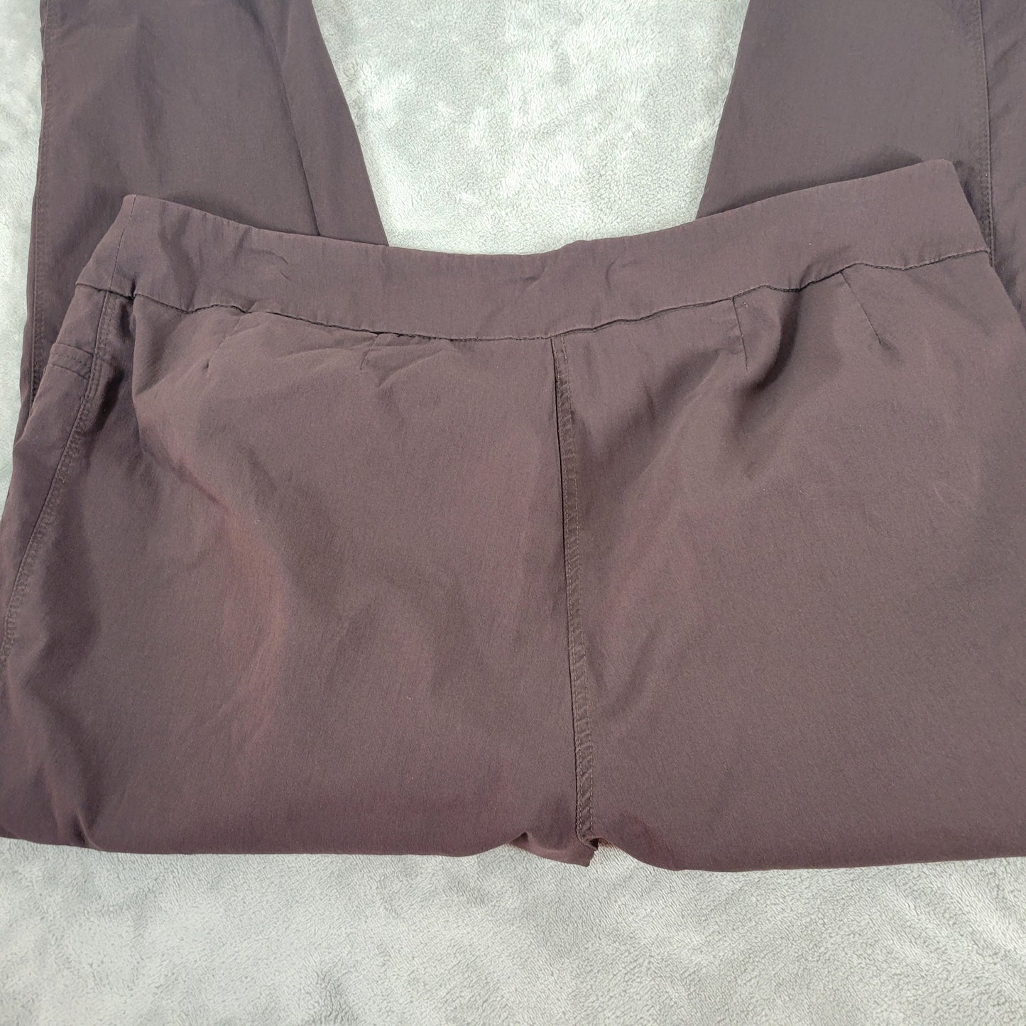 Westbound Pants 24W Plus Solid Brown Dress Elastic Waist Pull On Straight BRO23E