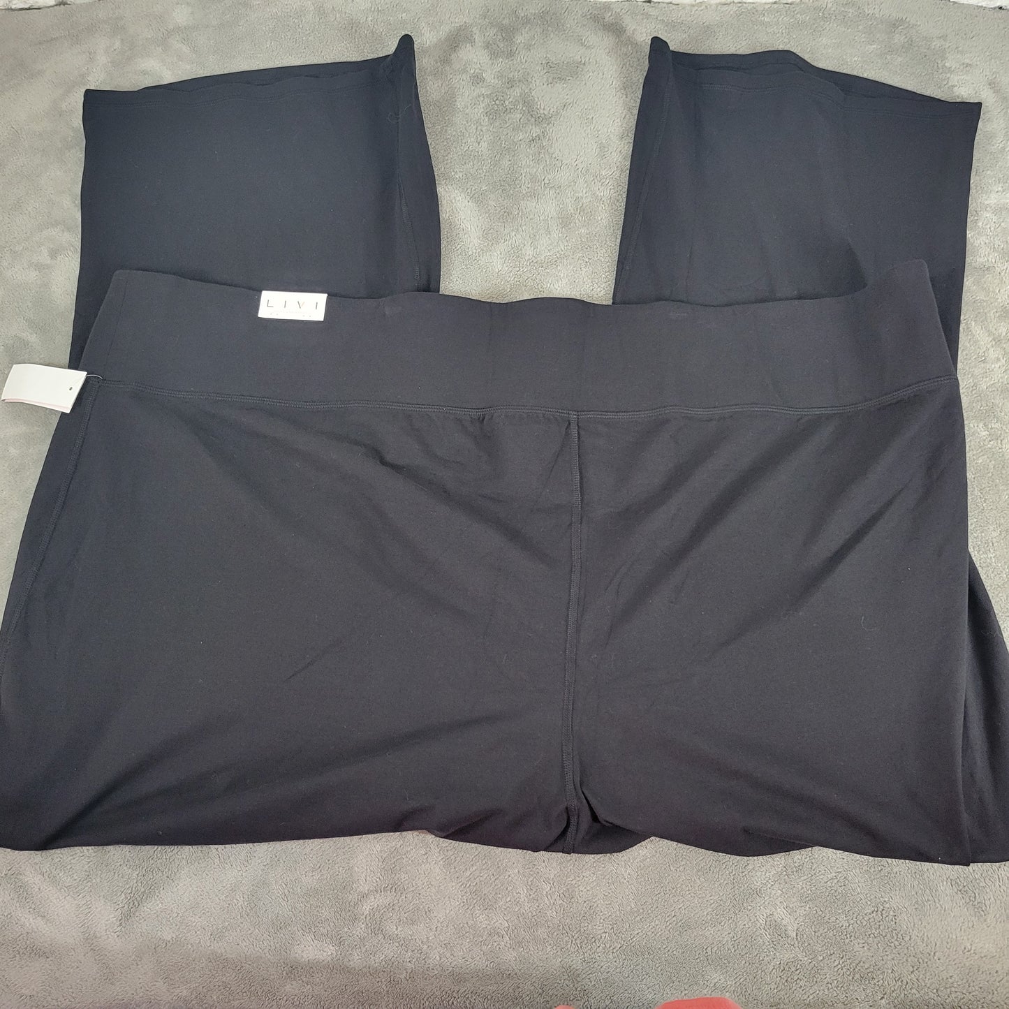 LIVI Lane Bryant Pants 38/40 Black Bootcut Elastic Waist Stretch Plus BOO14E