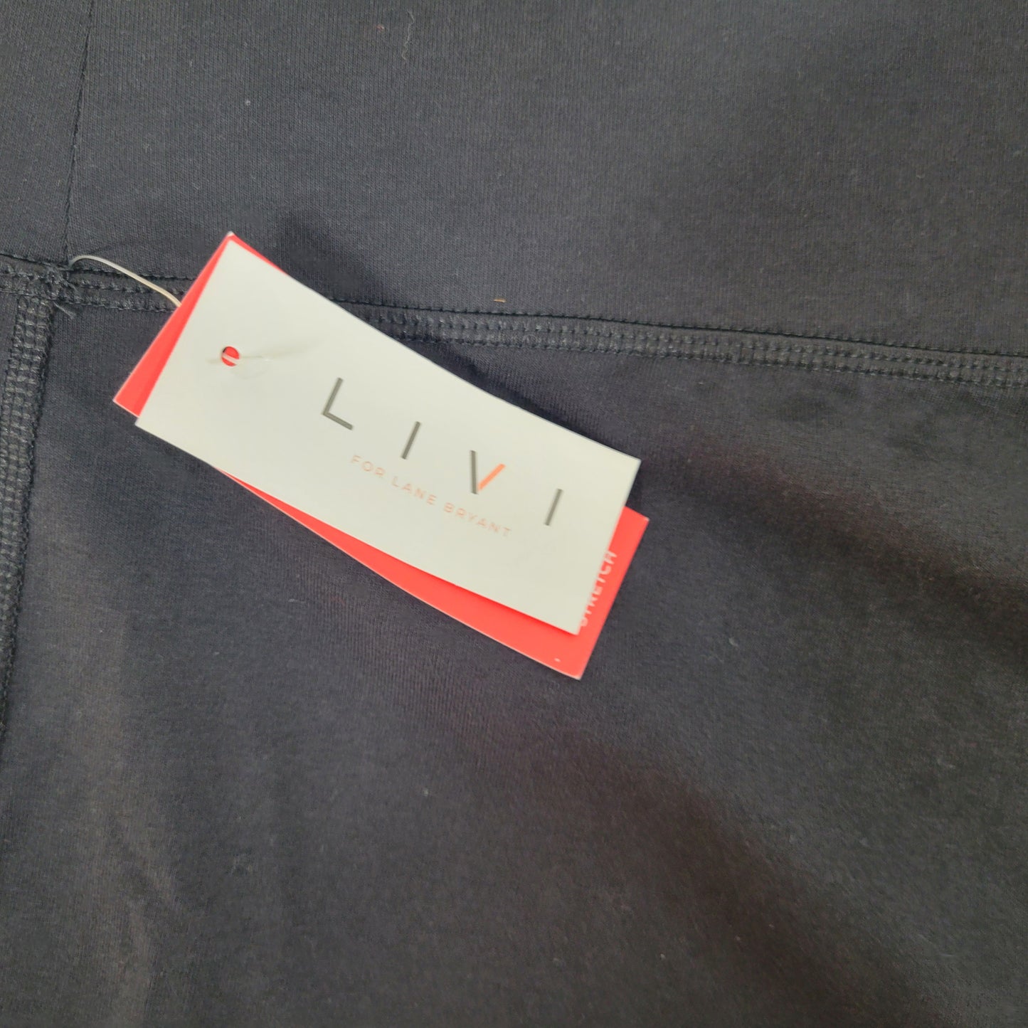 LIVI Lane Bryant Pants 38/40 Black Bootcut Elastic Waist Stretch Plus BOO14E