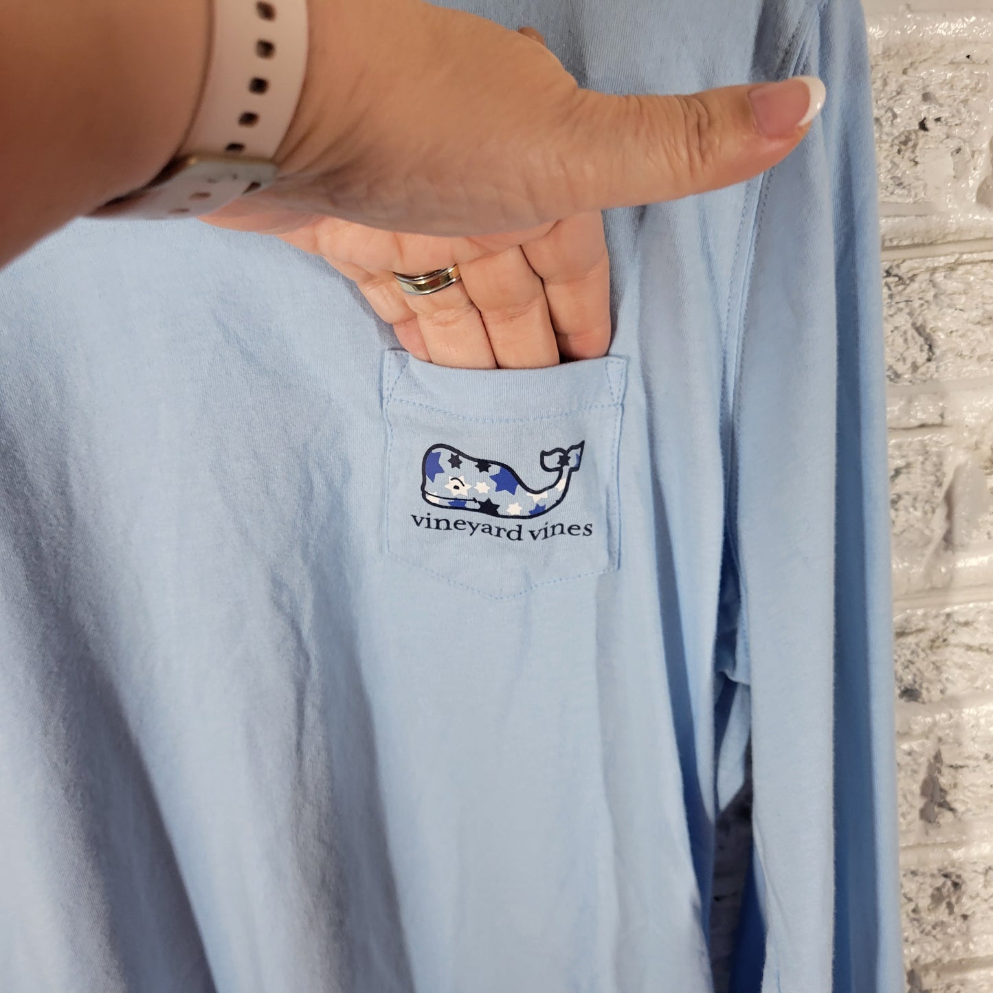 Vineyard Vines Tee XL Blue 100% Cotton Jersey Crew Neck Hanukkah NOV118E