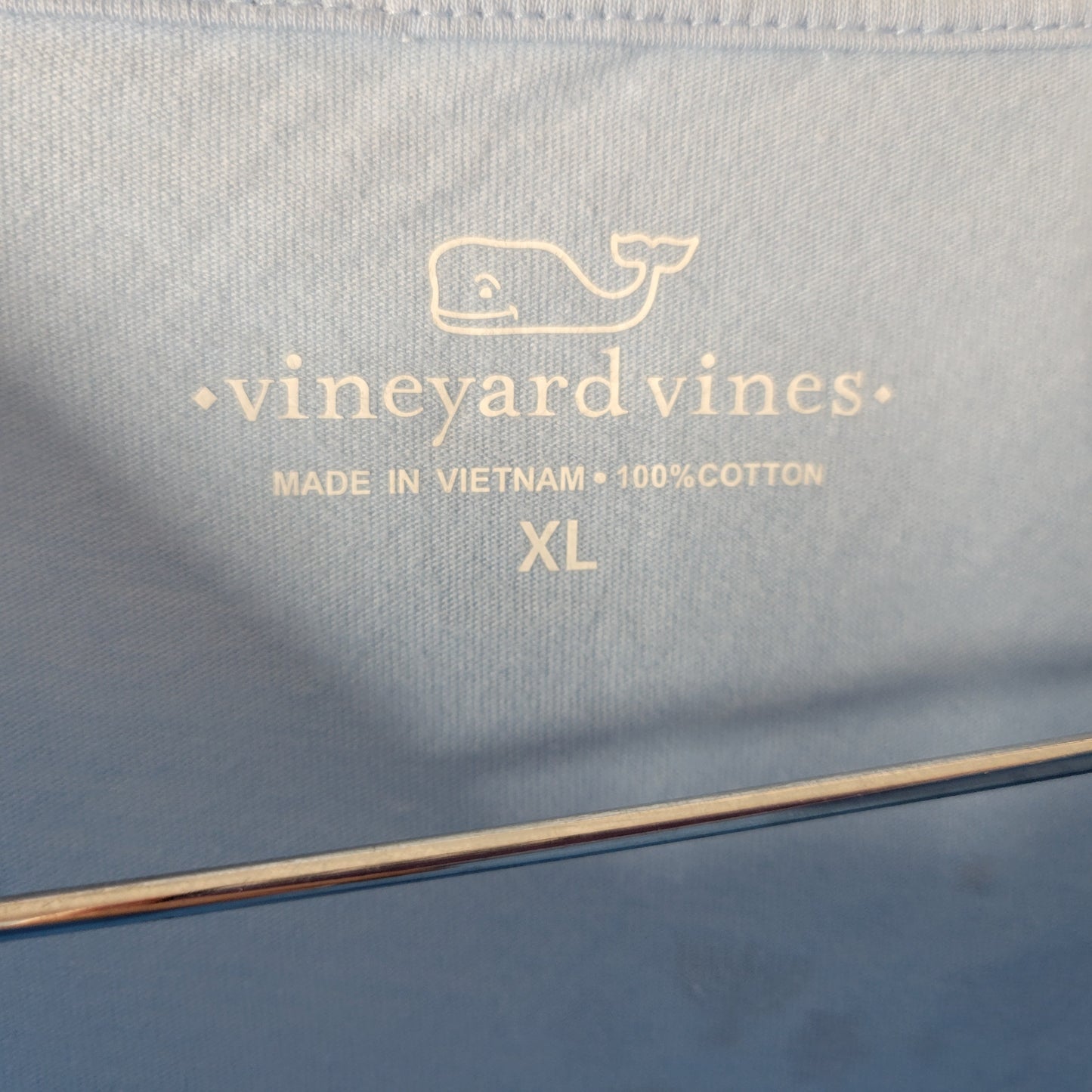 Vineyard Vines Tee XL Blue 100% Cotton Jersey Crew Neck Hanukkah NOV118E
