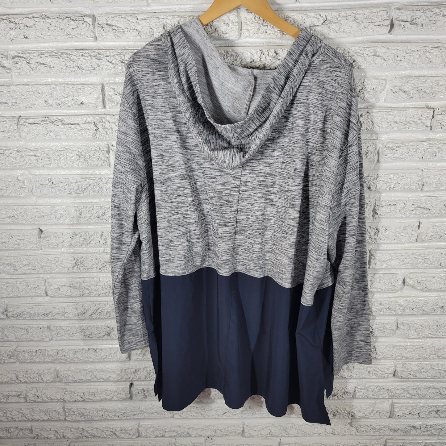 LIVI Lane Bryant Plus Size Hoodie Sweatshirt 26/28 Blue Gray Heather GRA45E
