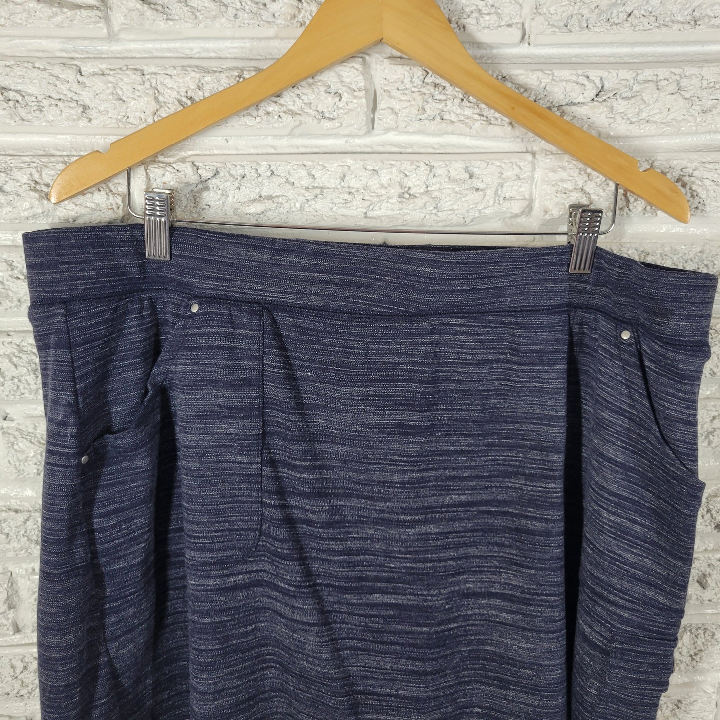 Croft & Barrow Women XXL Skort Blue Heather Pull On Elastic Waist BLU189E