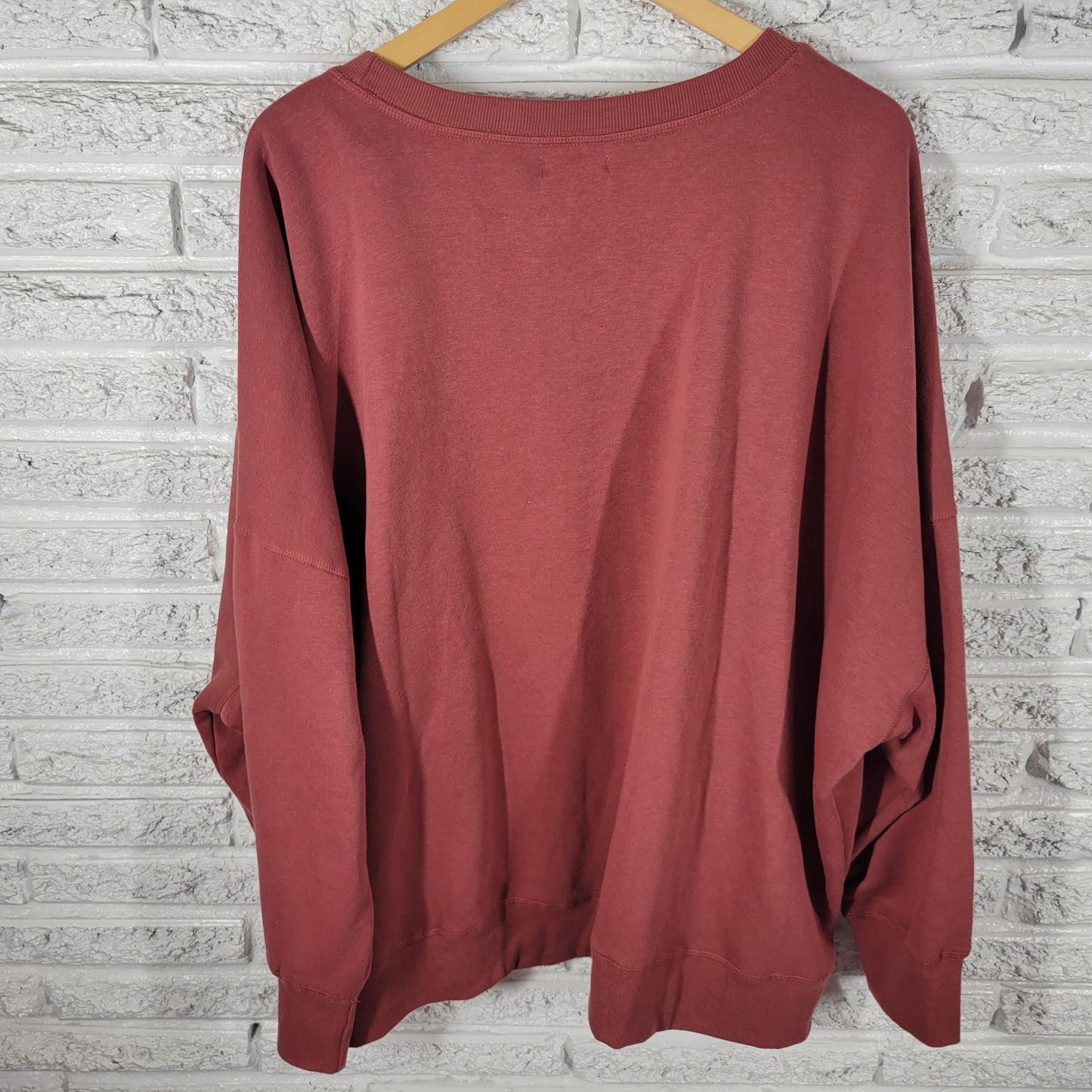 Maurices Women 4X Halloween Sweatshirt Burnt Orange Skeleton Studded SWE10E