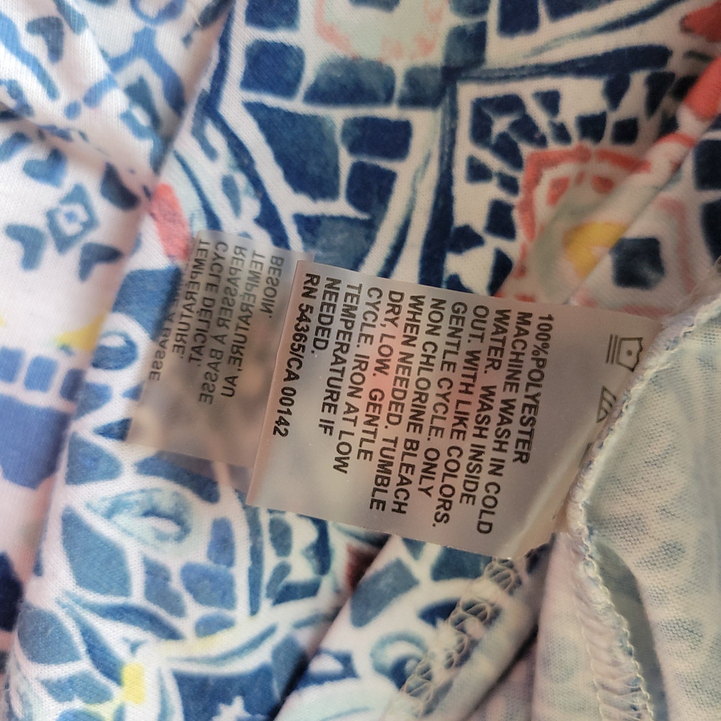 Allison Daley Women 1X Tee Shirt Multicolor Geometric Round Neck GEO97E