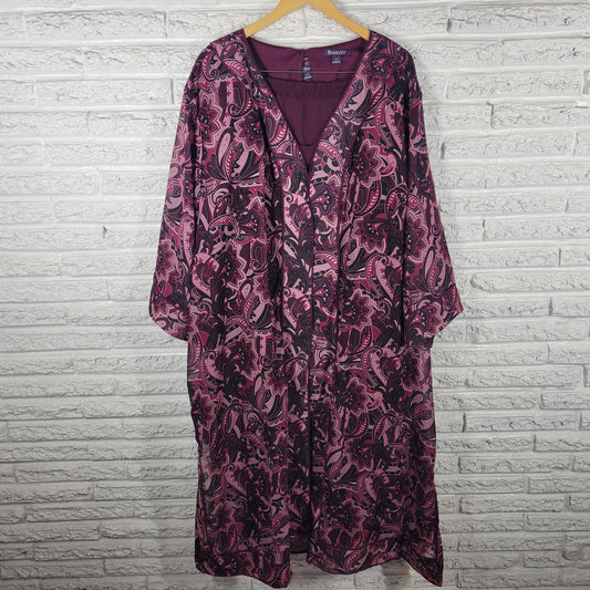 Roamans Plus 42W Pantsuit 3-Pc Purple Paisley Party Formal Travel Set SWE128E