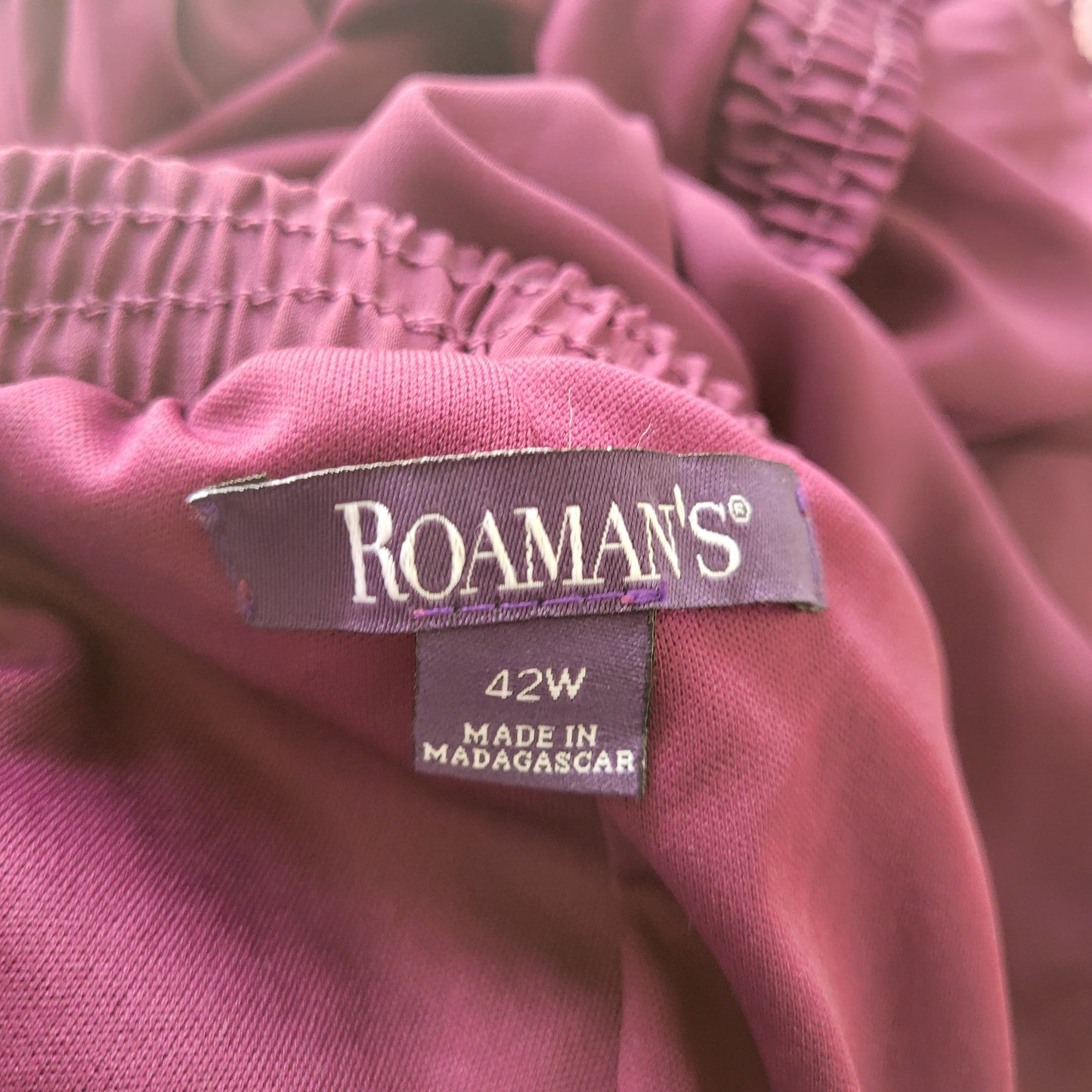 Roamans Plus 42W Pantsuit 3-Pc Purple Paisley Party Formal Travel Set SWE128E