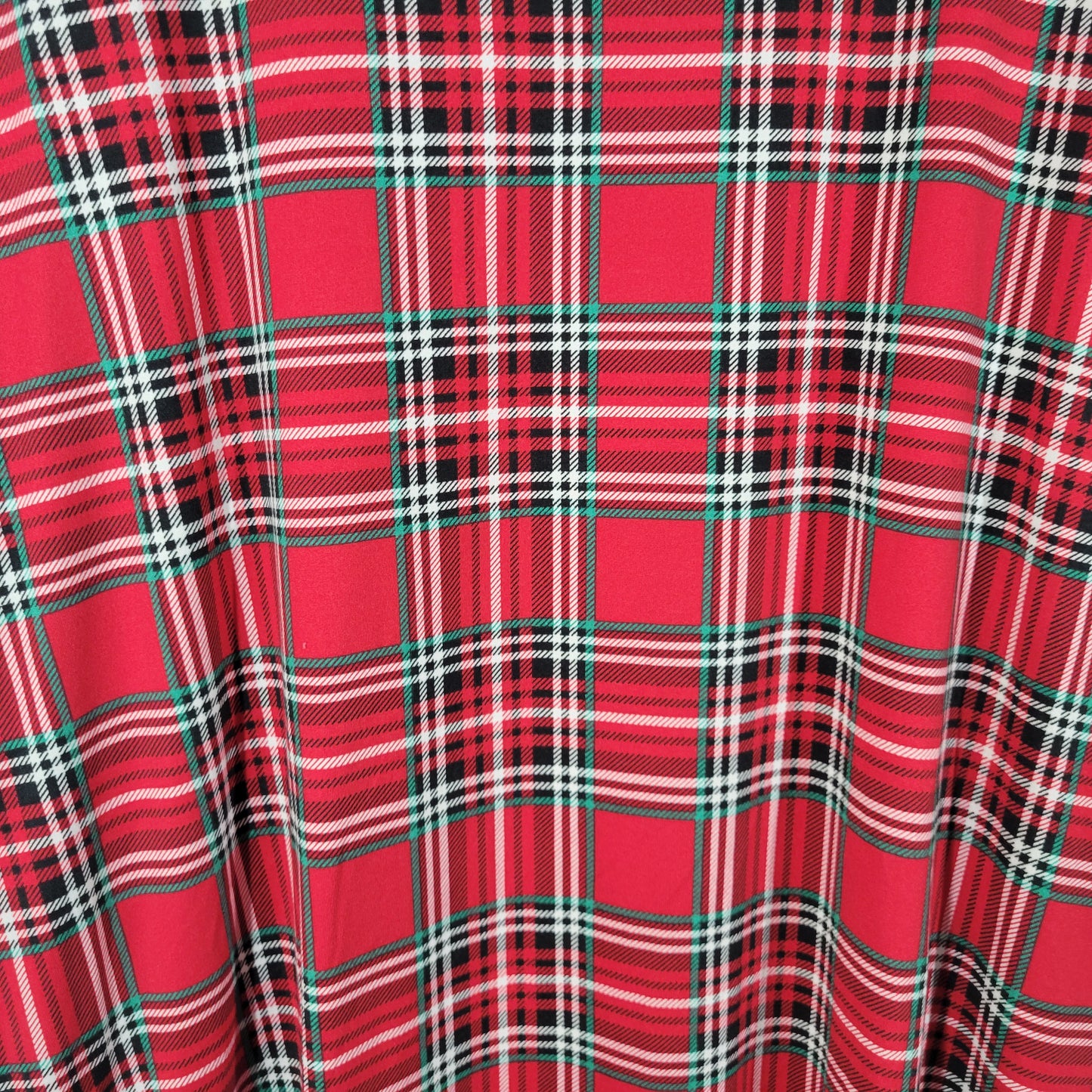 Joyspun Women 2X 3X Pajama Top Nightgown Sleepshirt Christmas Red Plaid PLA8E