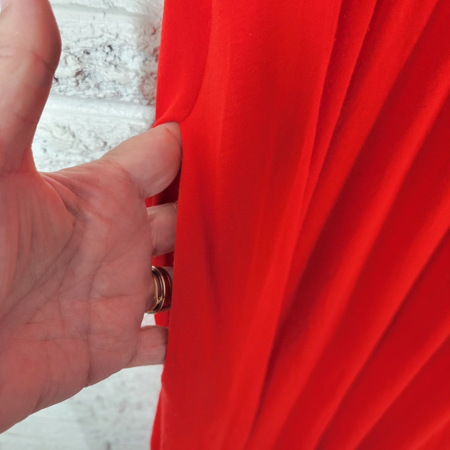 New York & Company Women XL Maxi Dress Red Tank Sleeveless Sheath Stretch RED35E