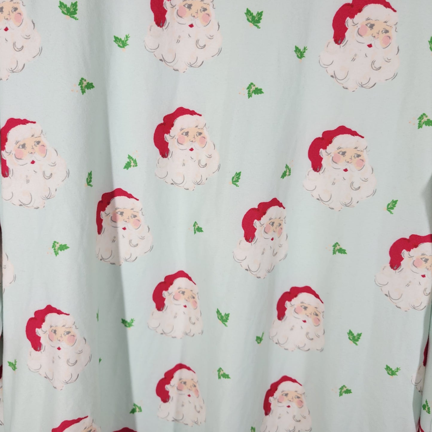 Sweet Honey Women XL Pajama Top Christmas Santa Claus Ruffle Long Sleeve NOV153E