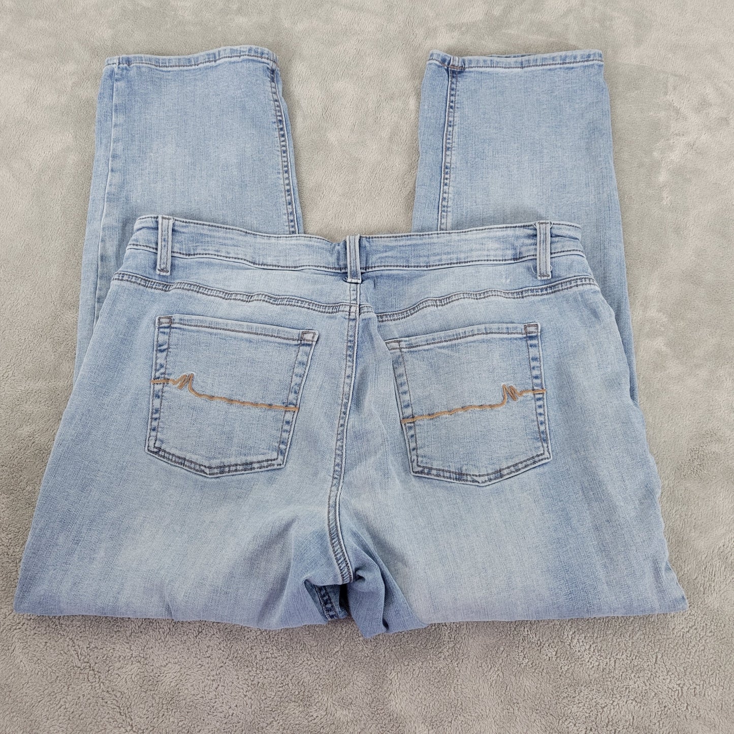 Maurices Jeans 18W Short Womens Plus Medium Wash Straight Leg Stretch SL110E