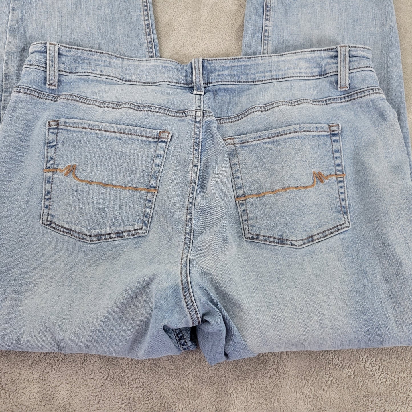Maurices Jeans 18W Short Womens Plus Medium Wash Straight Leg Stretch SL110E