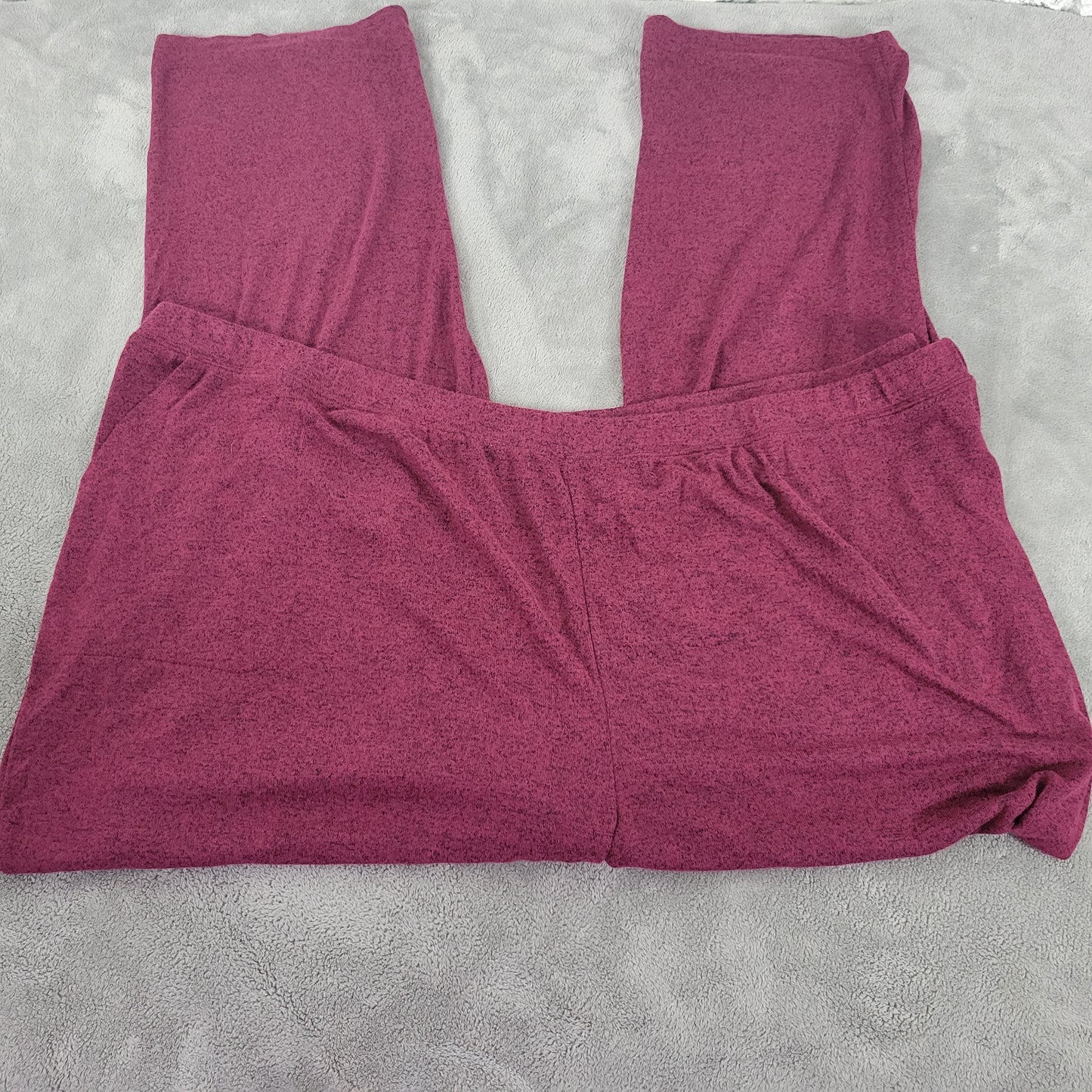 Catherines Women 5X Pajama Pants Purple Lounge Sleepwear Solid Rayon PUR40E