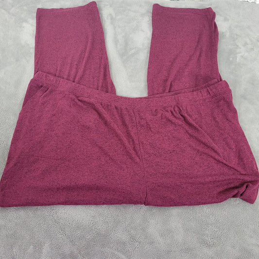 Catherines Women 5X Pajama Pants Purple Lounge Sleepwear Solid Rayon PUR40E