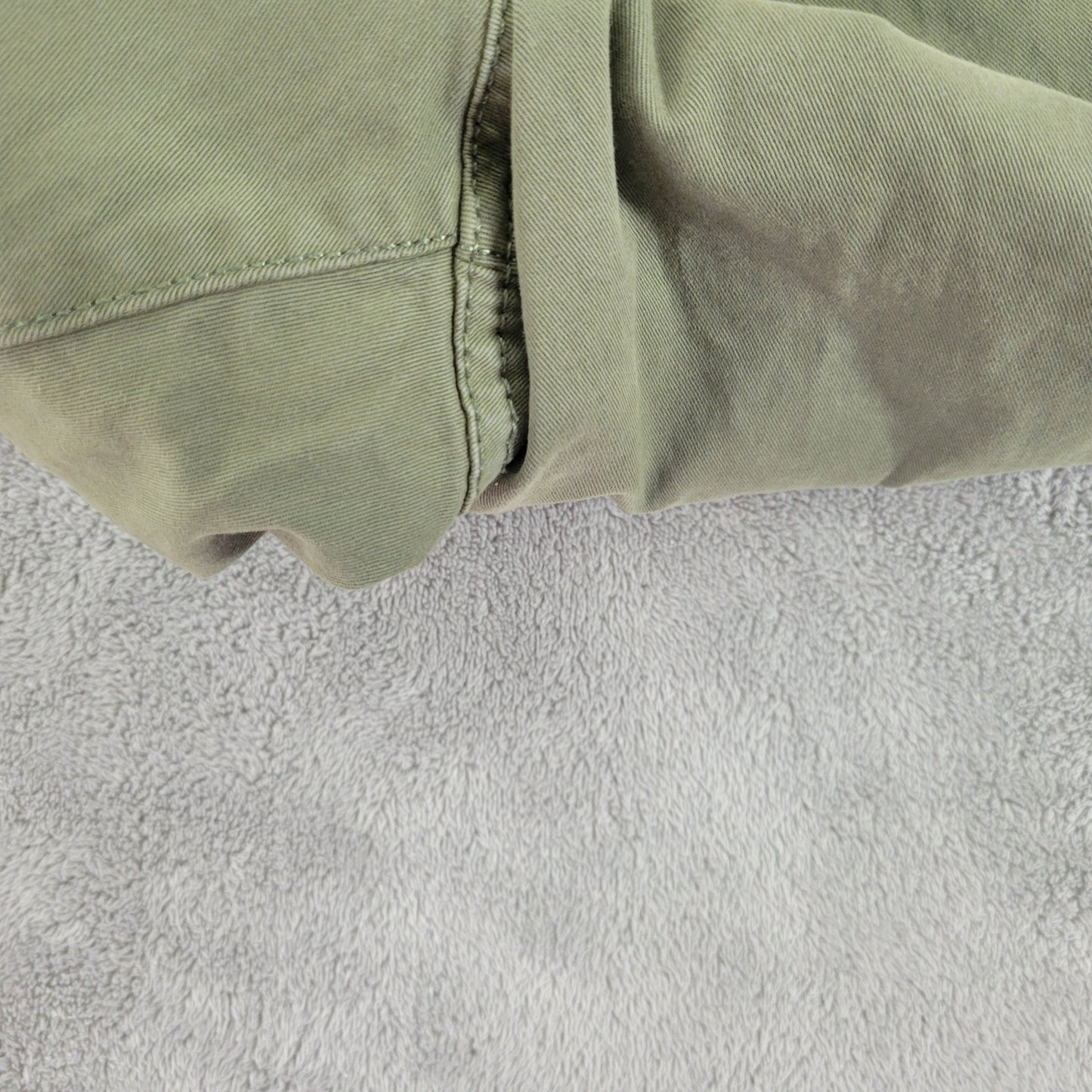 Sonoma Women 22W Pants Green Solid Straight Leg Cotton Blend Stretch GRE22E