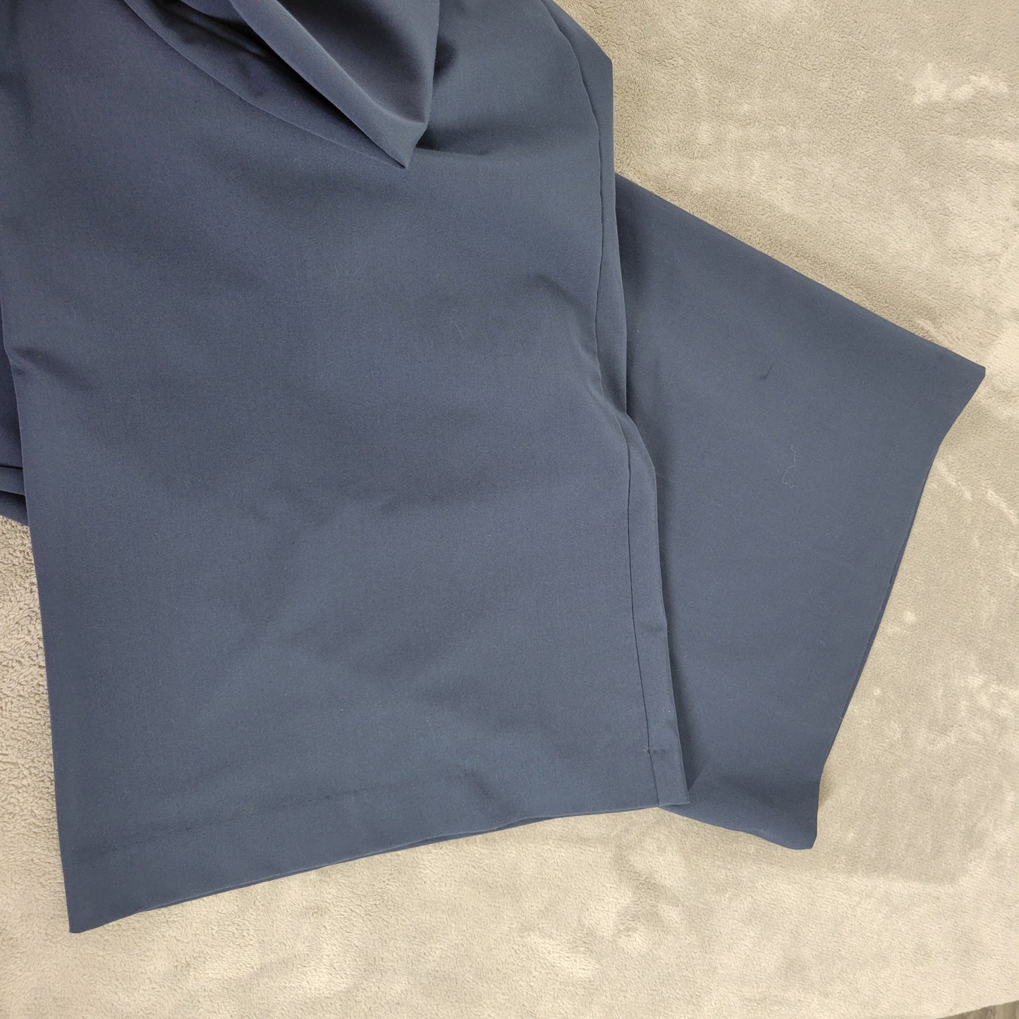 Worthington Women 28W Dress Pants Blue Solid Curvy Trousers Pockets BLU60E