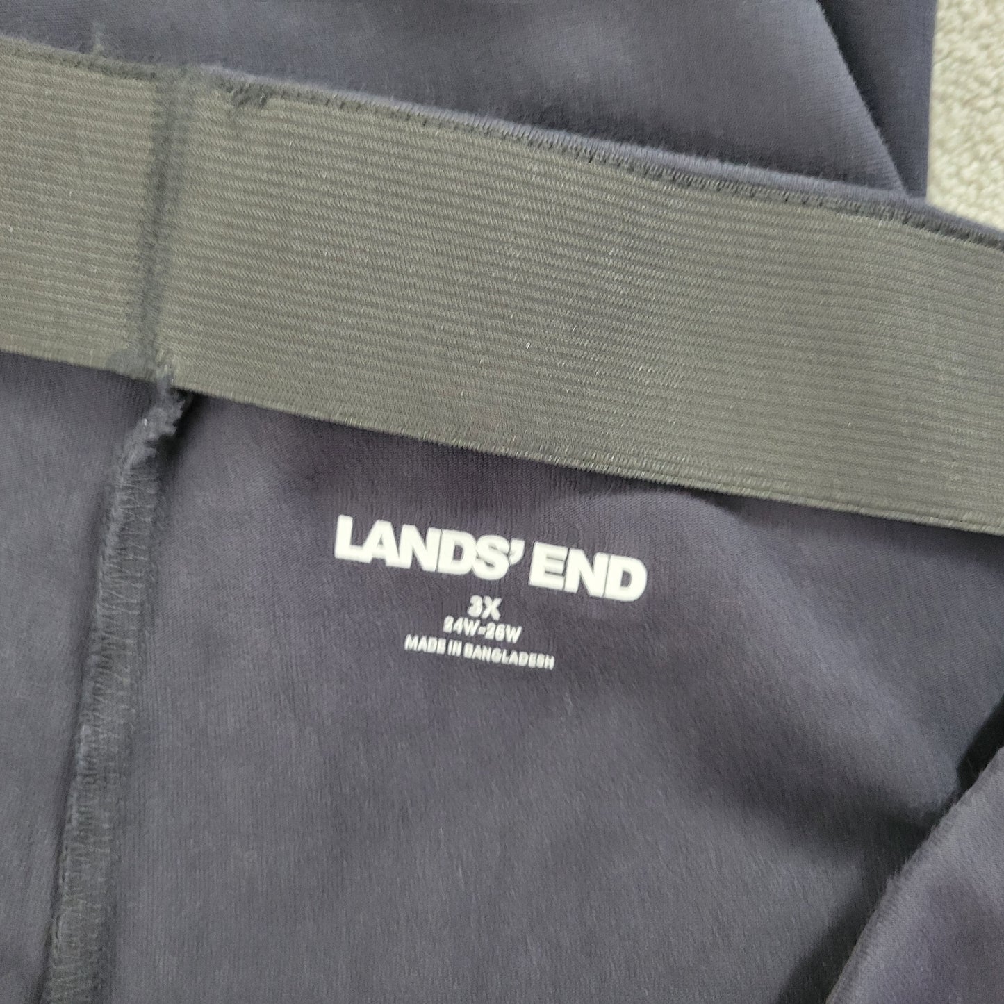 Lands' End Women's Blue Starfish Palazzo Pants 3X Cotton Blend Pull On SL108E