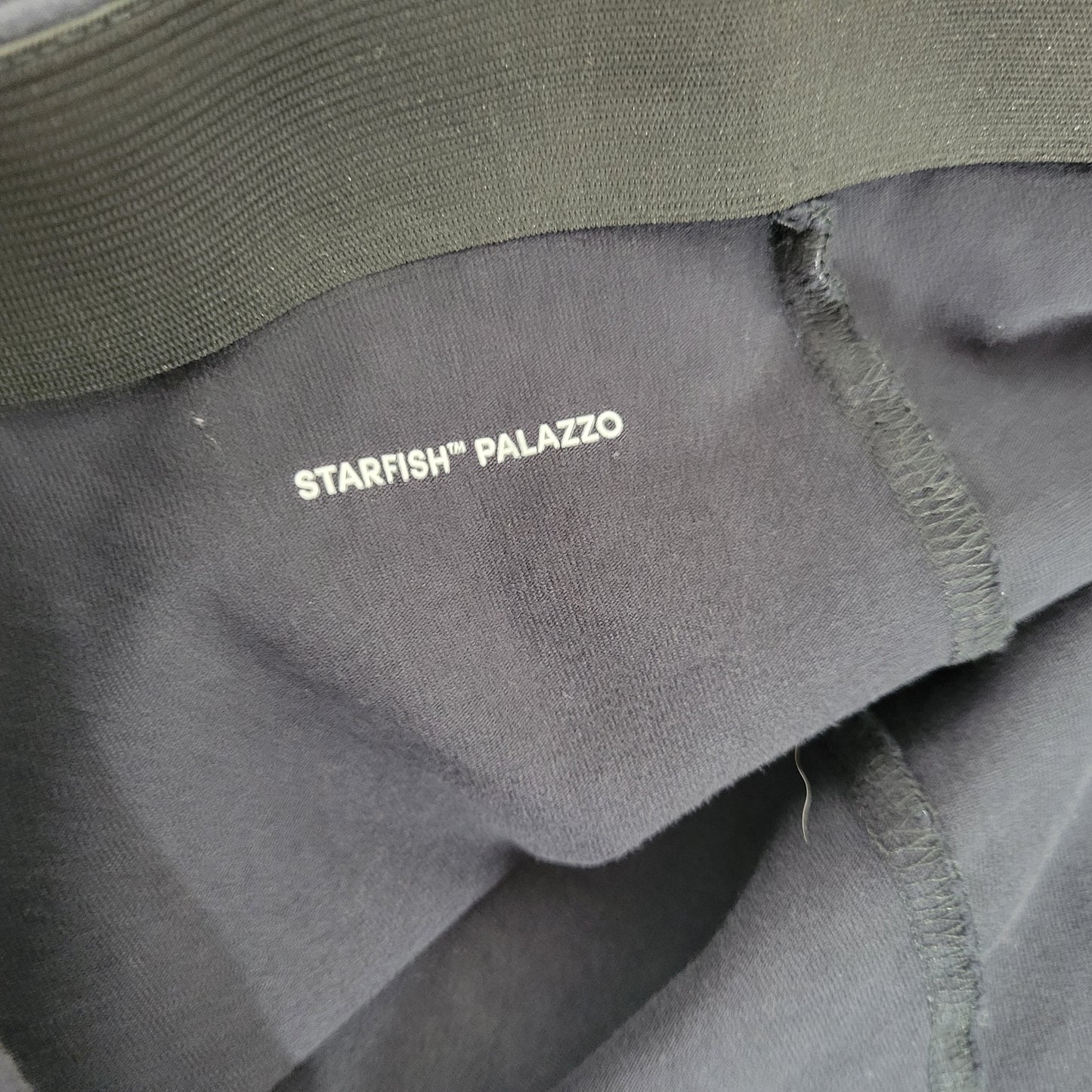 Lands' End Women's Blue Starfish Palazzo Pants 3X Cotton Blend Pull On SL108E