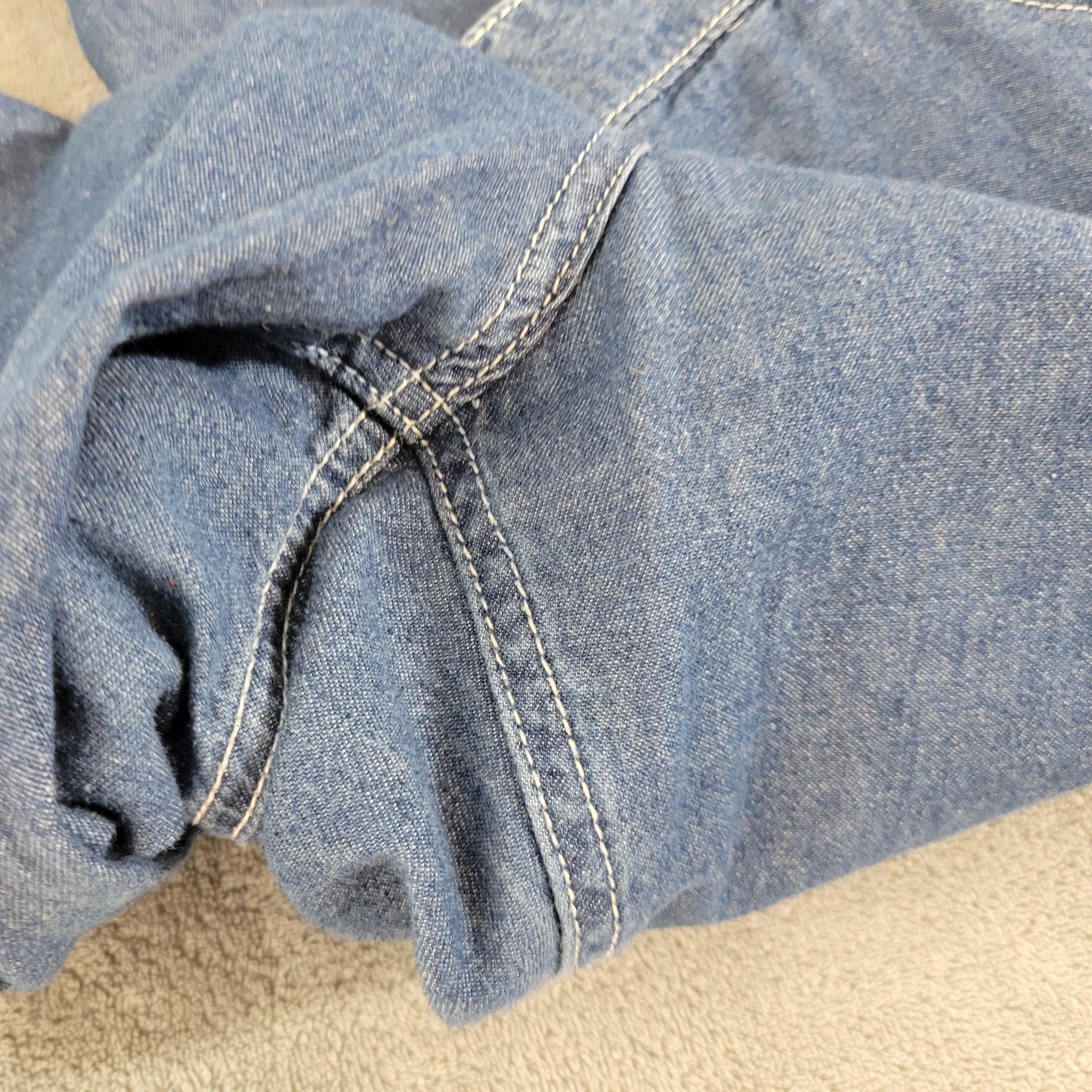 Ellos Jeans 22W Plus Medium Blue Capri Elastic Waist 100% Cotton CAP16E
