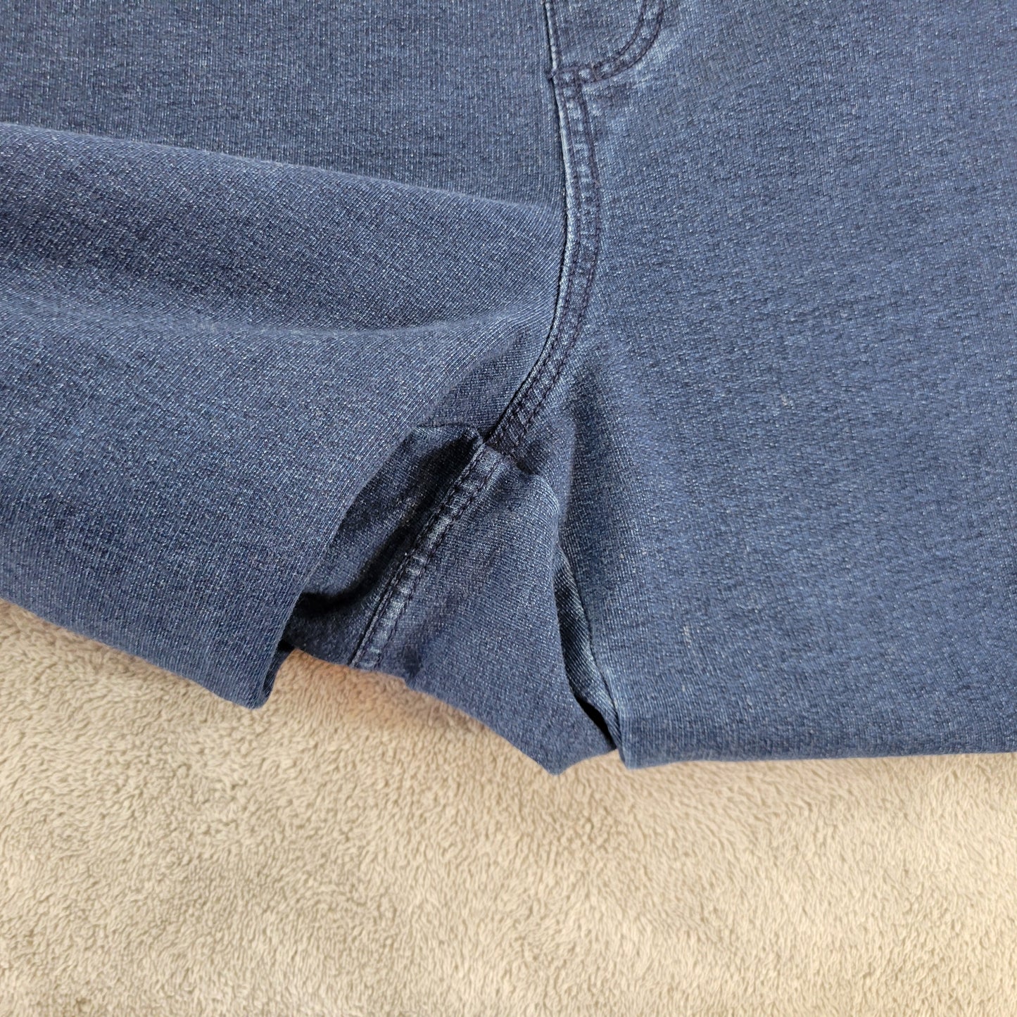 Lands' End Jeans 2X Plus Dark Blue Wash Pull On Elastic Waist Starfish SL113E