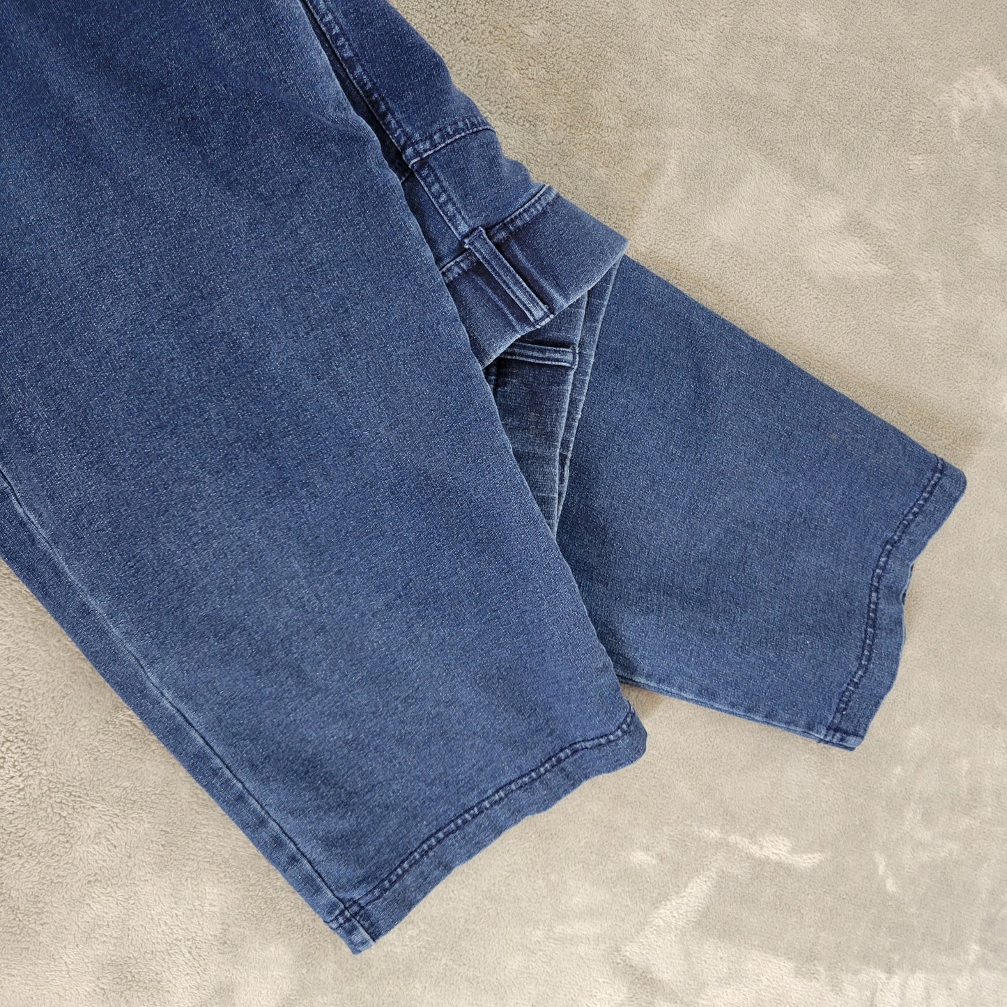 Lands' End Jeans 2X Plus Dark Blue Wash Pull On Elastic Waist Starfish SL113E